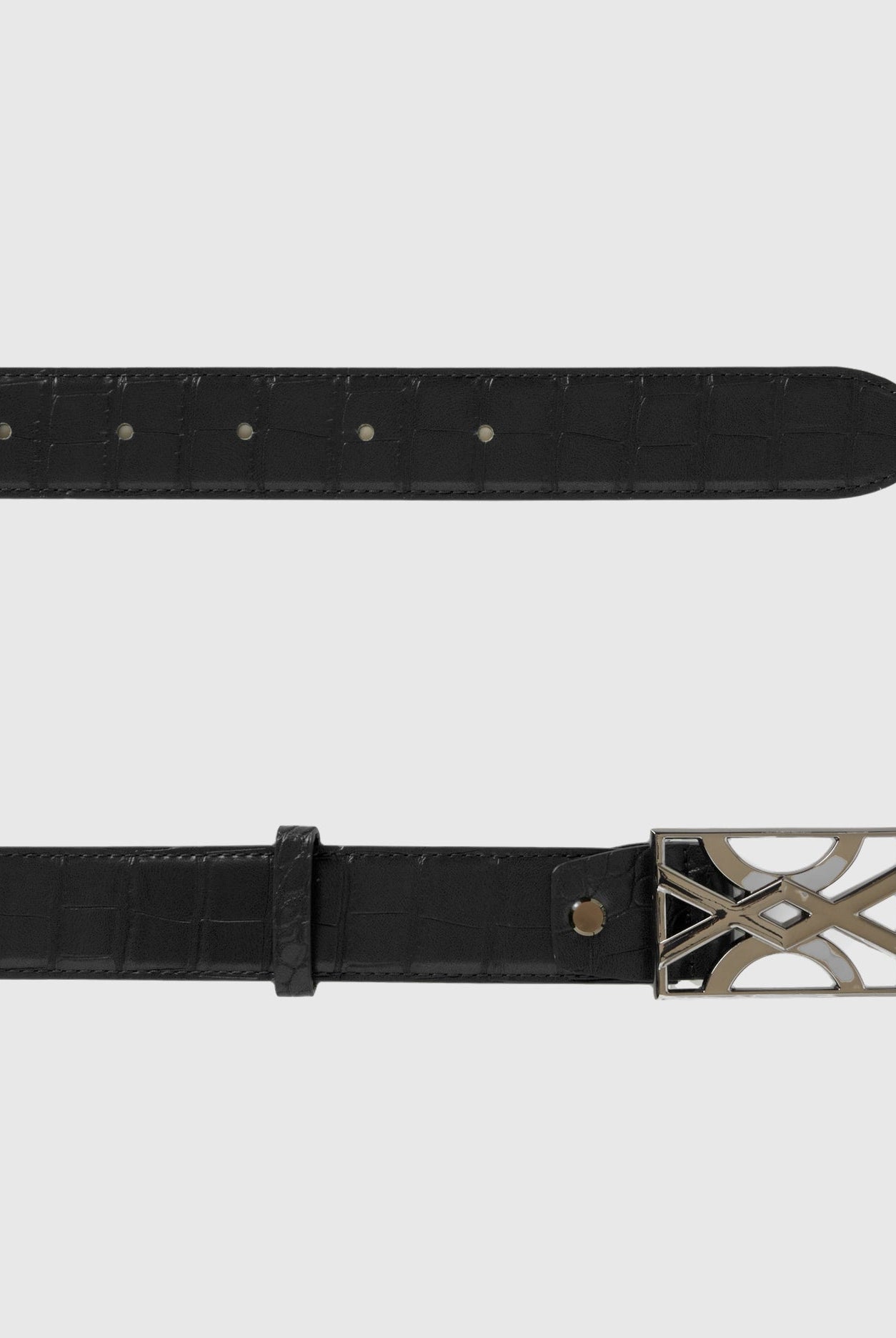 يونايتد كولورز اوف بينيتون حزام أسود بتوكة منقوشة رجالي