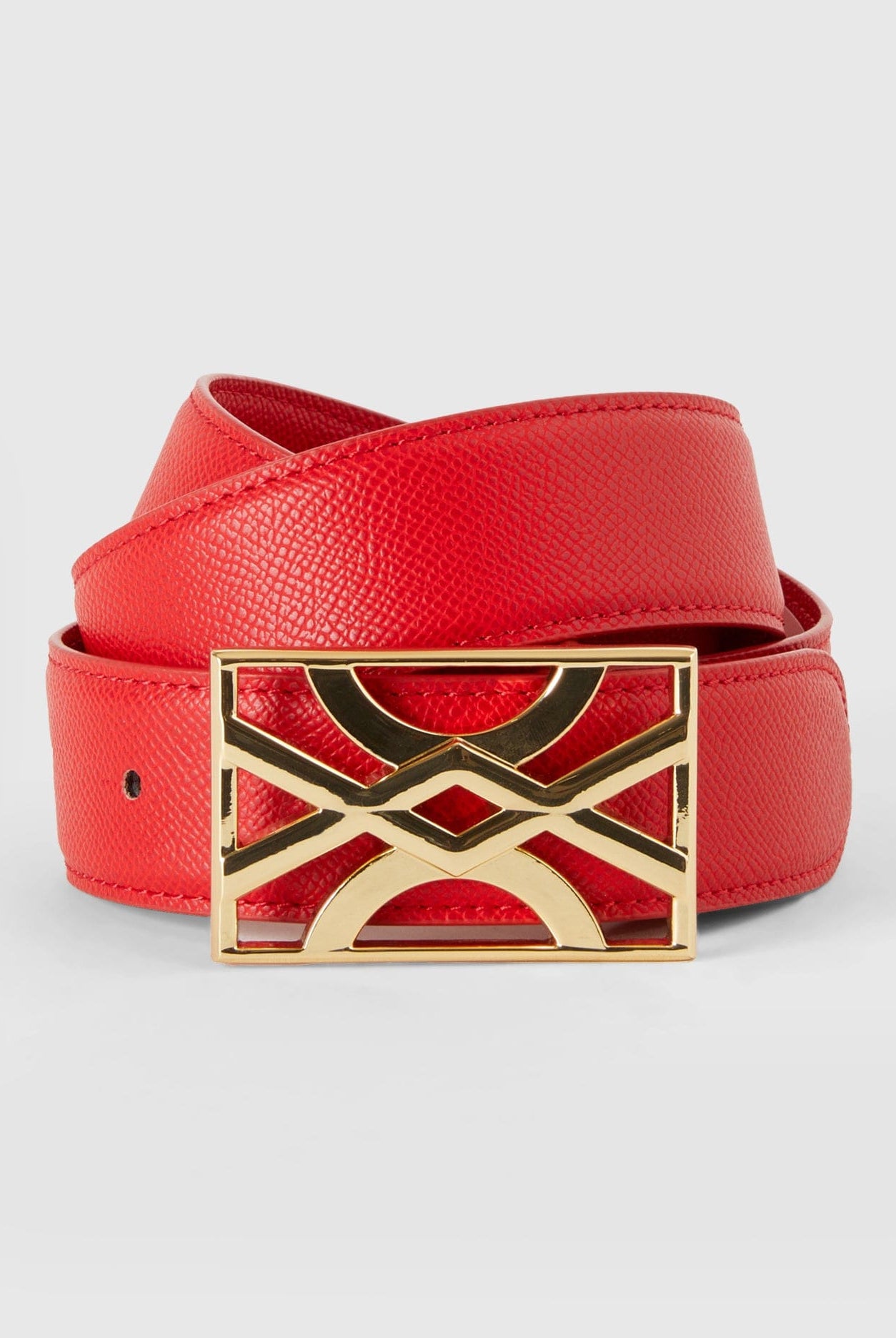 يونايتد كولورز اوف بينيتون حزام أسود بتوكة منقوشة رجالي