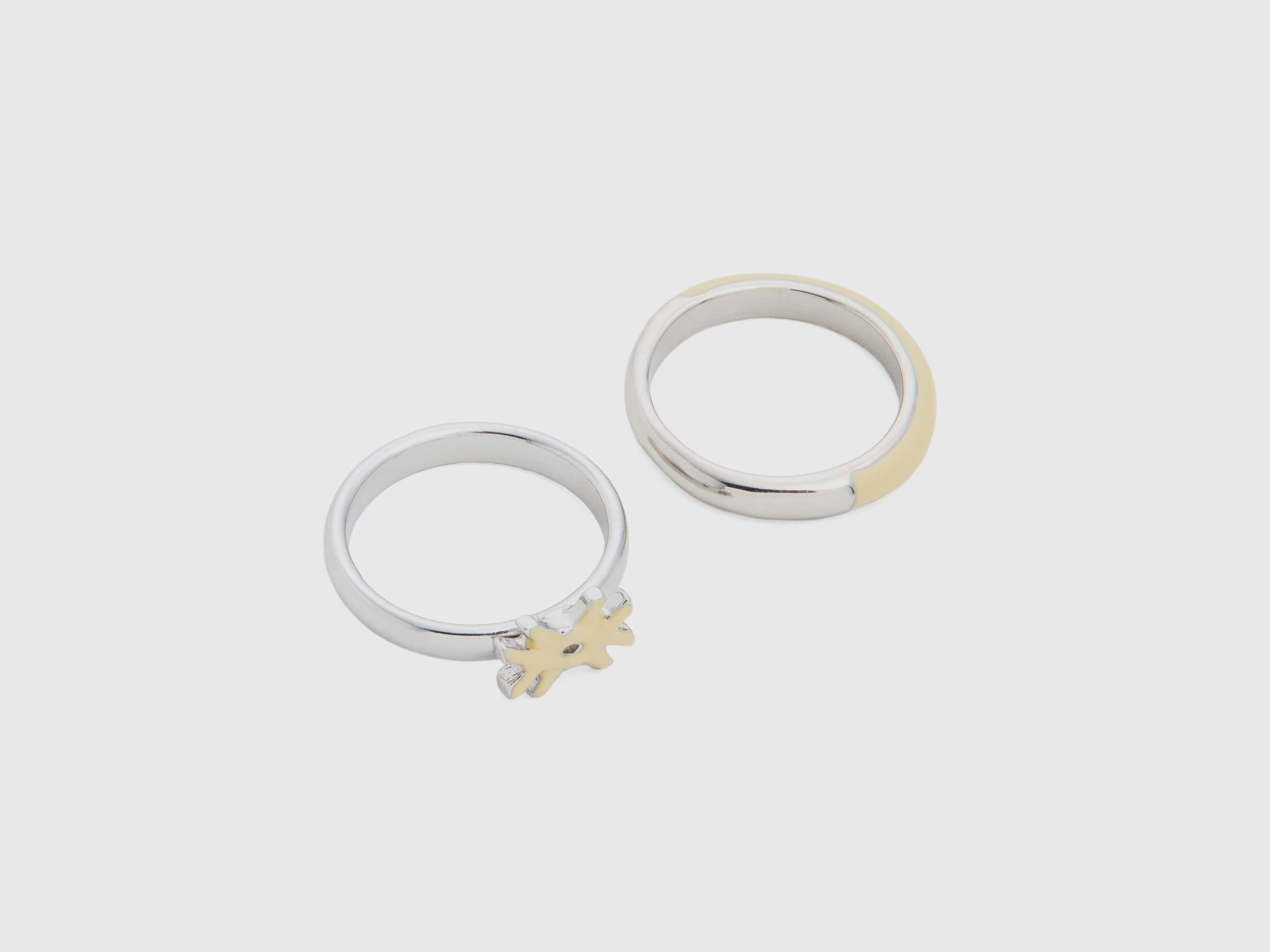 يونايتد كولورز اوف بينيتون خواتم مع تفاصيل باللون الأصفر الفاتح نسائي