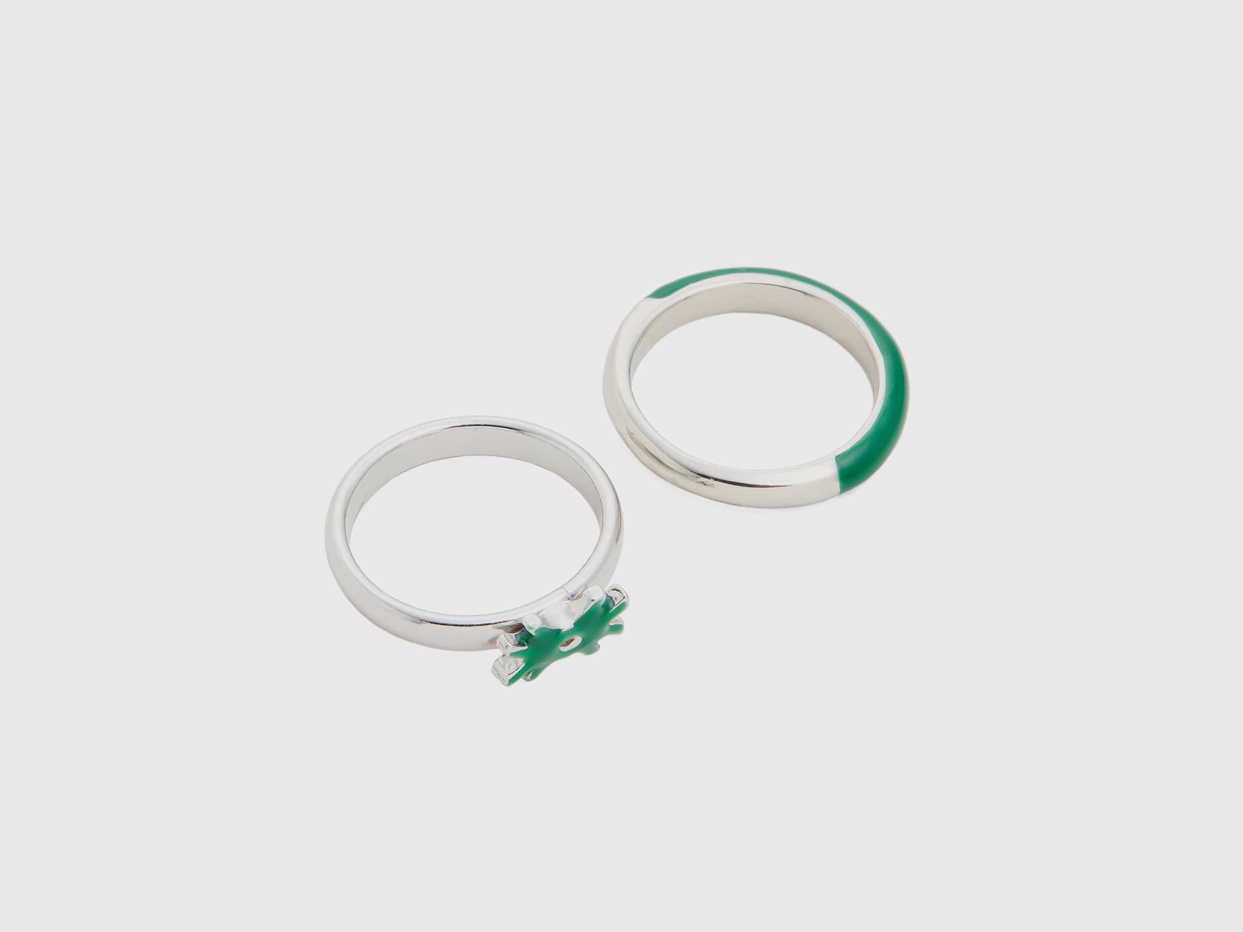 يونايتد كولورز اوف بينيتون خواتم مع تفاصيل باللون الأصفر الفاتح نسائي