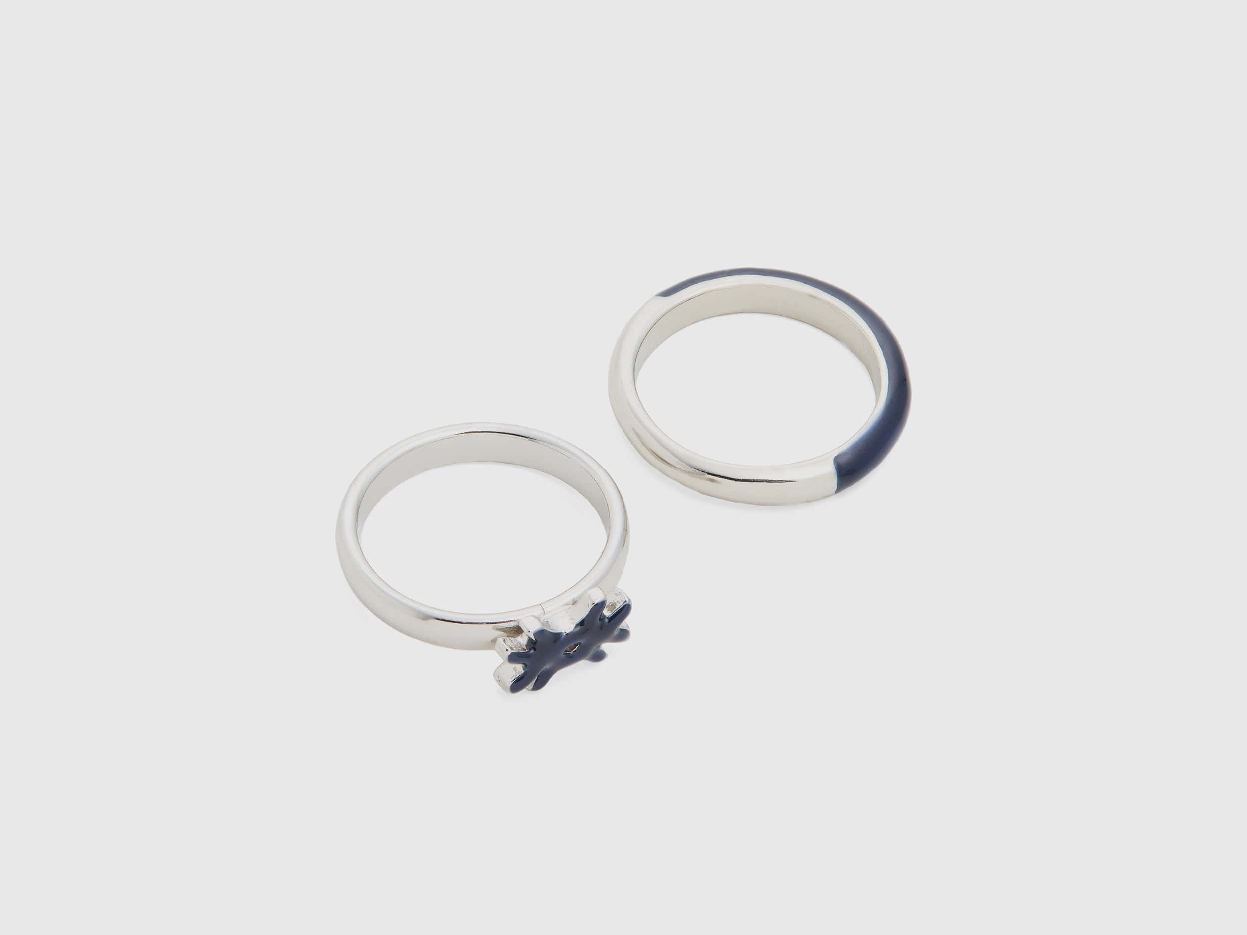 يونايتد كولورز اوف بينيتون خواتم مع تفاصيل باللون الأصفر الفاتح نسائي