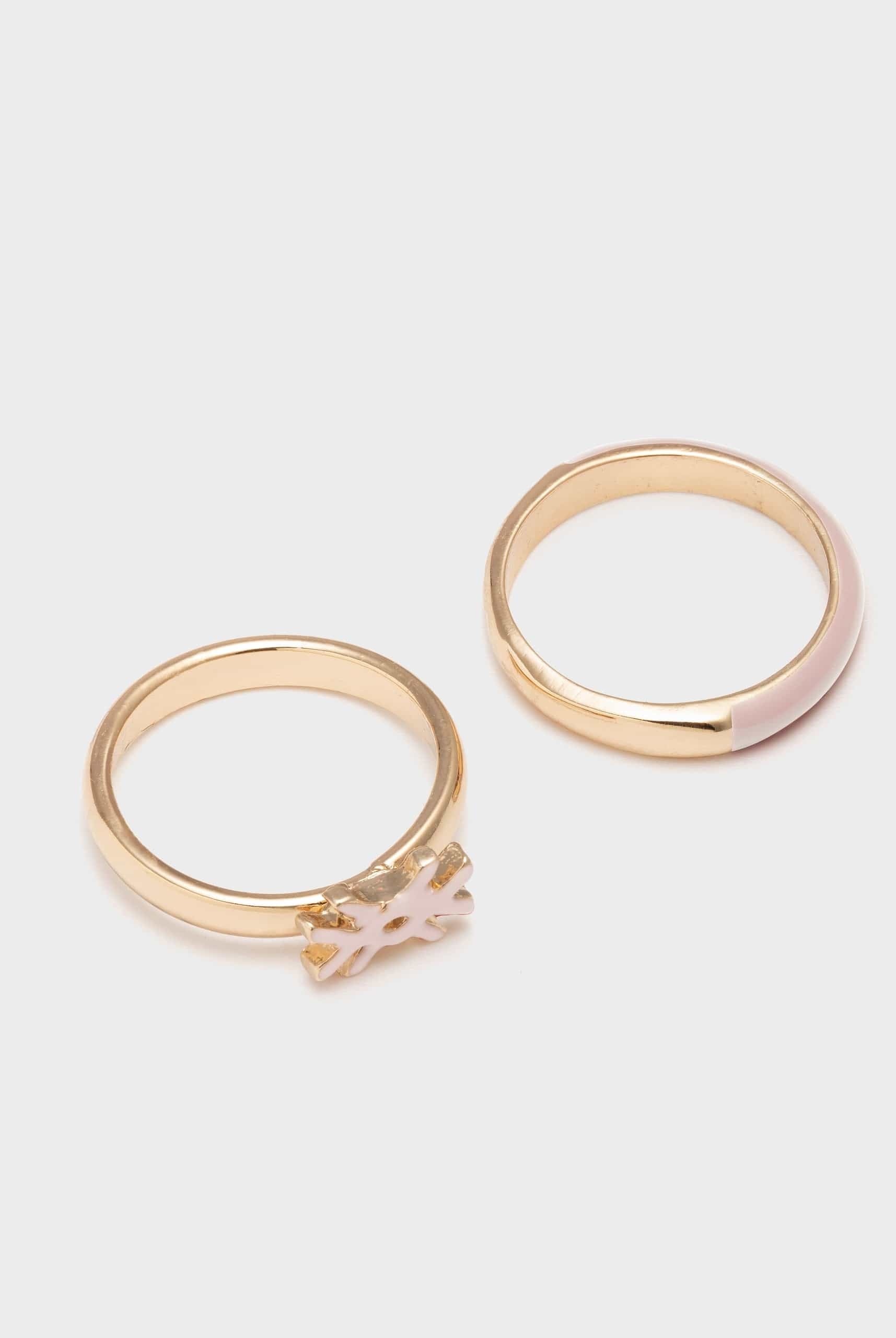 يونايتد كولورز اوف بينيتون خواتم مع تفاصيل باللون الأصفر الفاتح نسائي