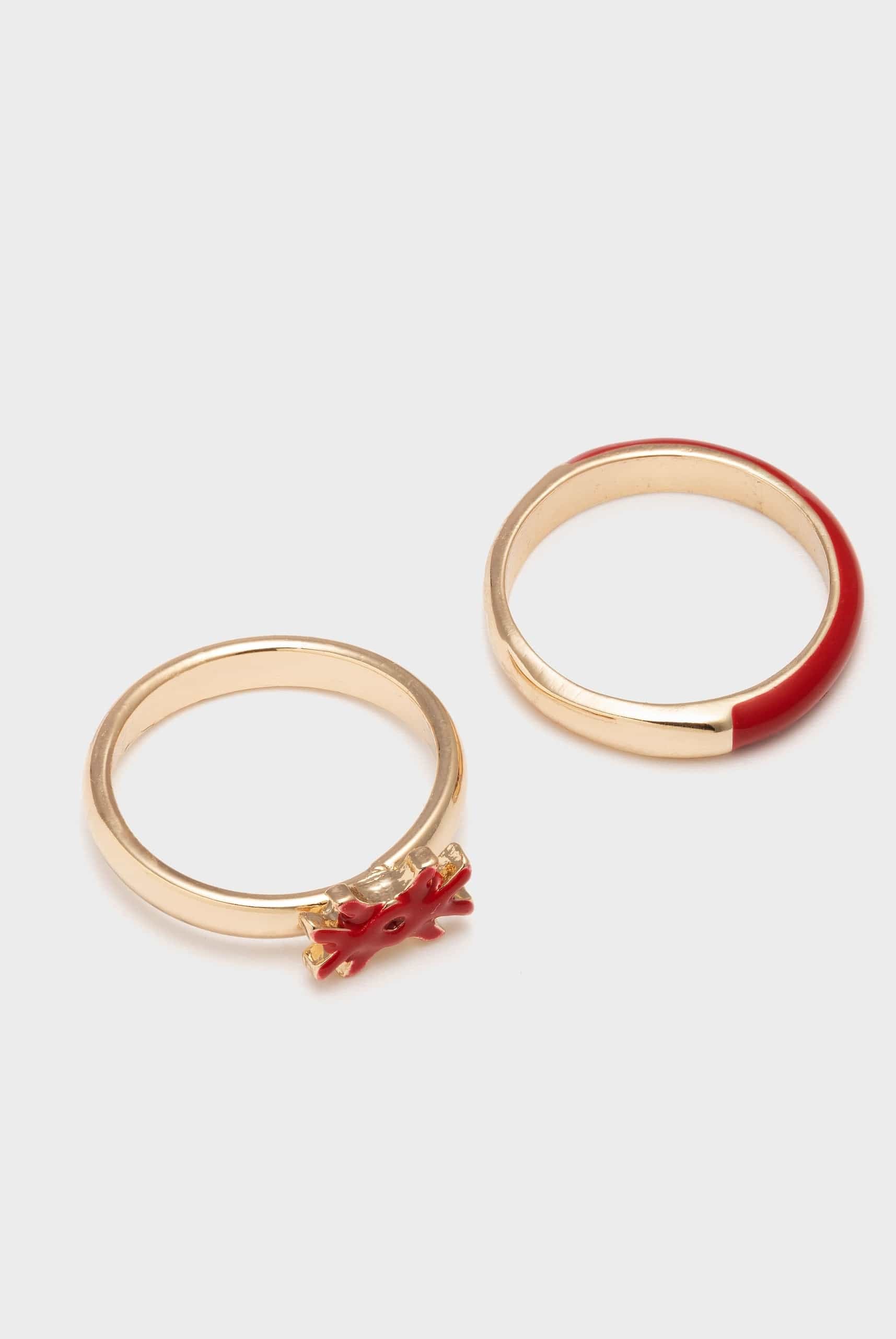 يونايتد كولورز اوف بينيتون خواتم مع تفاصيل باللون الأصفر الفاتح نسائي