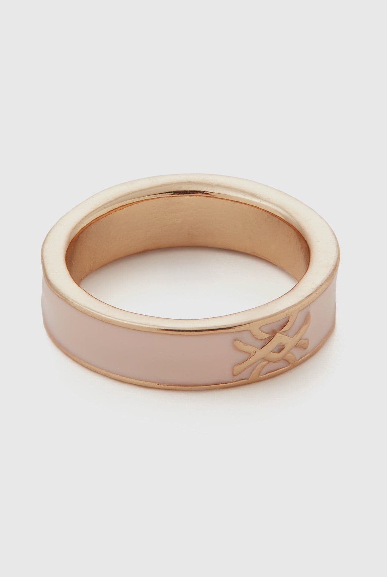 يونايتد كولورز اوف بينيتون خاتم بشريط أصفر فاتح مع شعار