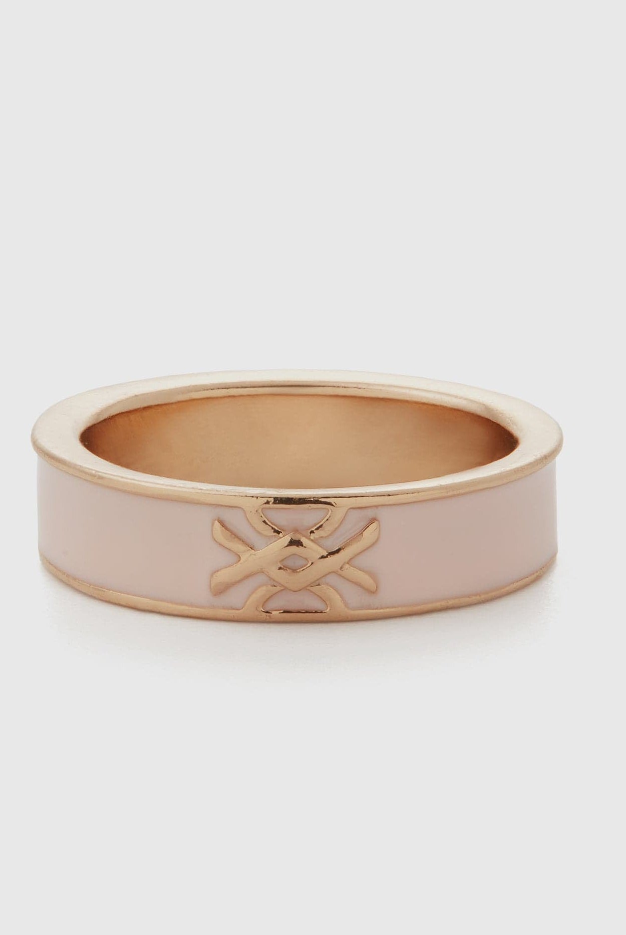 يونايتد كولورز اوف بينيتون خاتم بشريط أصفر فاتح مع شعار