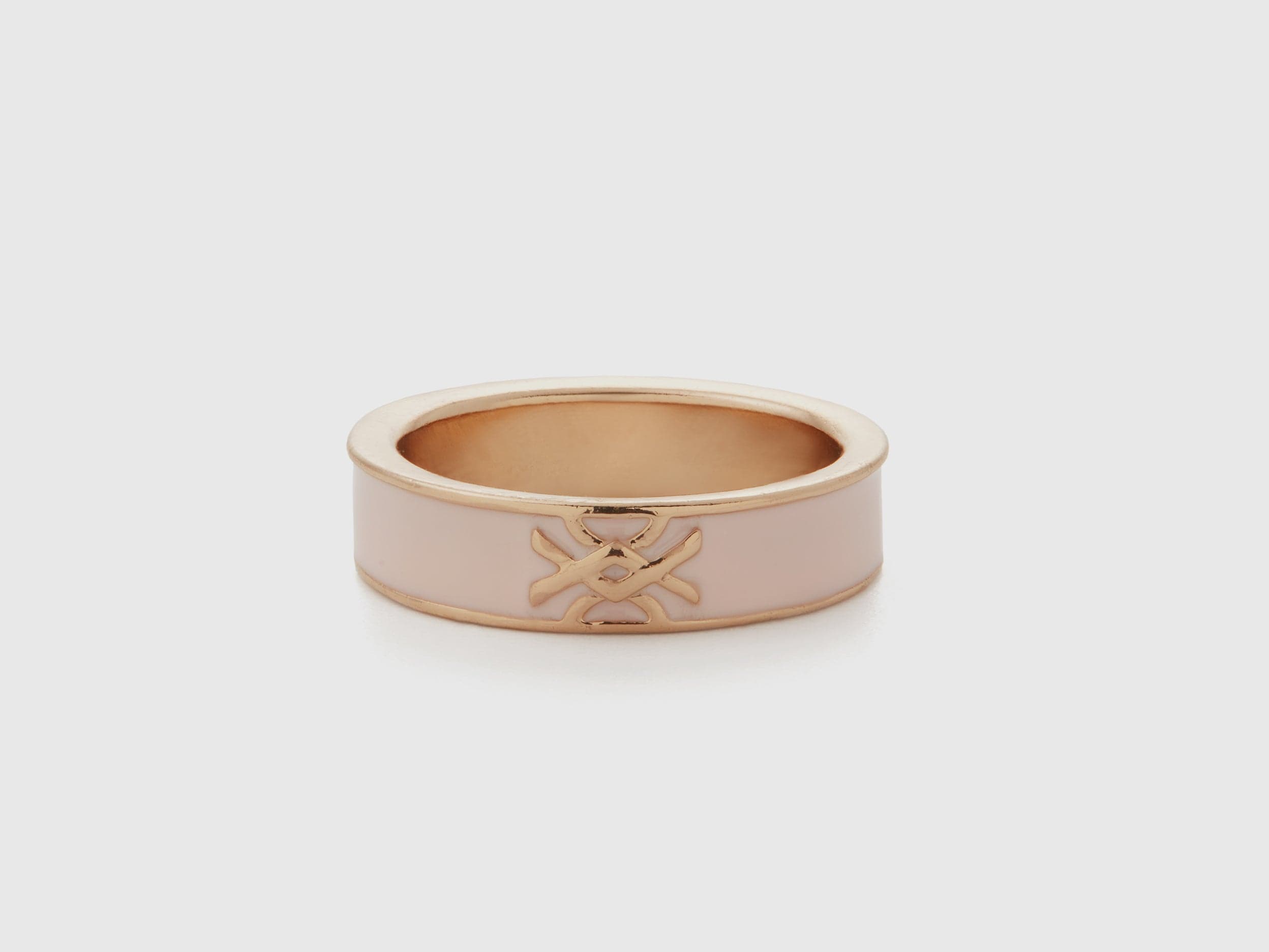 يونايتد كولورز اوف بينيتون خاتم بشريط أصفر فاتح مع شعار