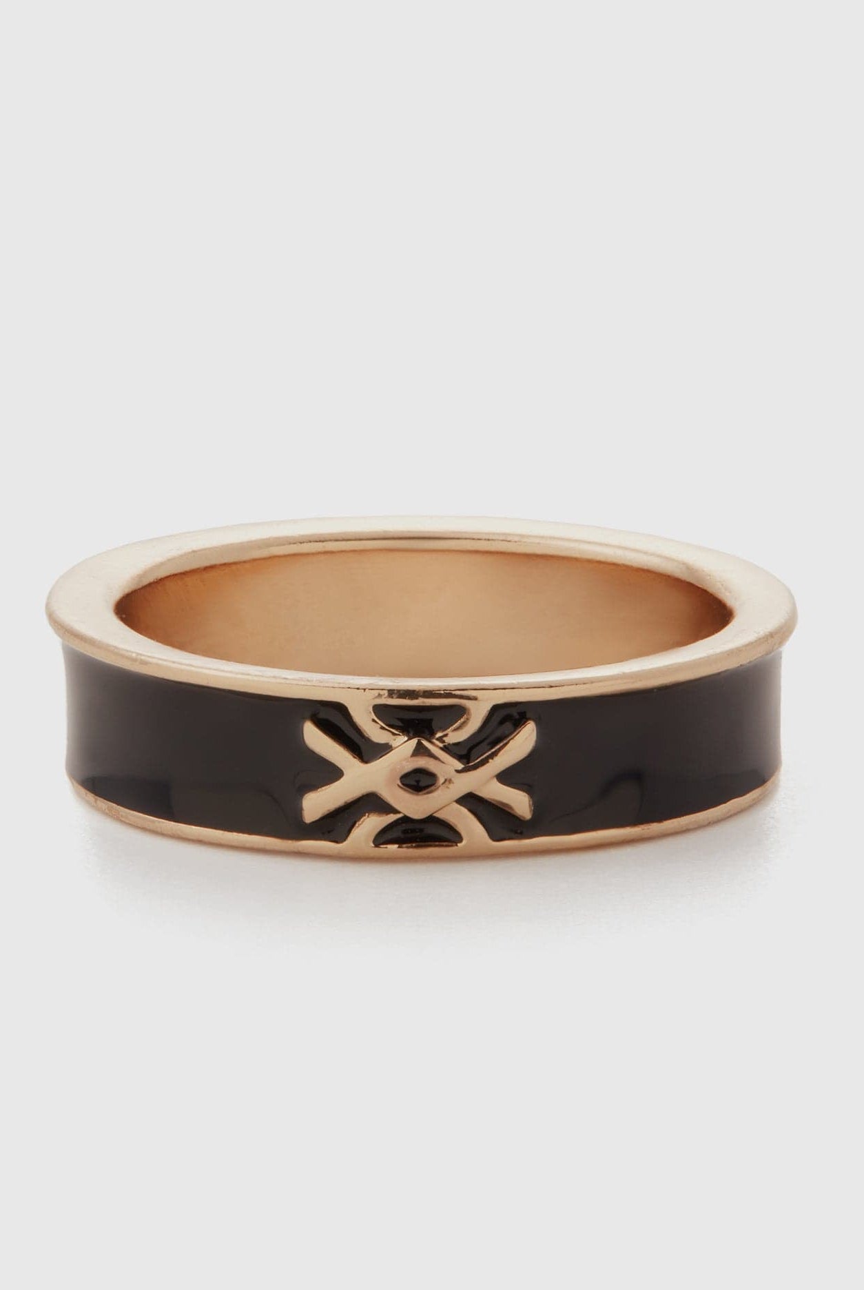 يونايتد كولورز اوف بينيتون خاتم بشريط أصفر فاتح مع شعار