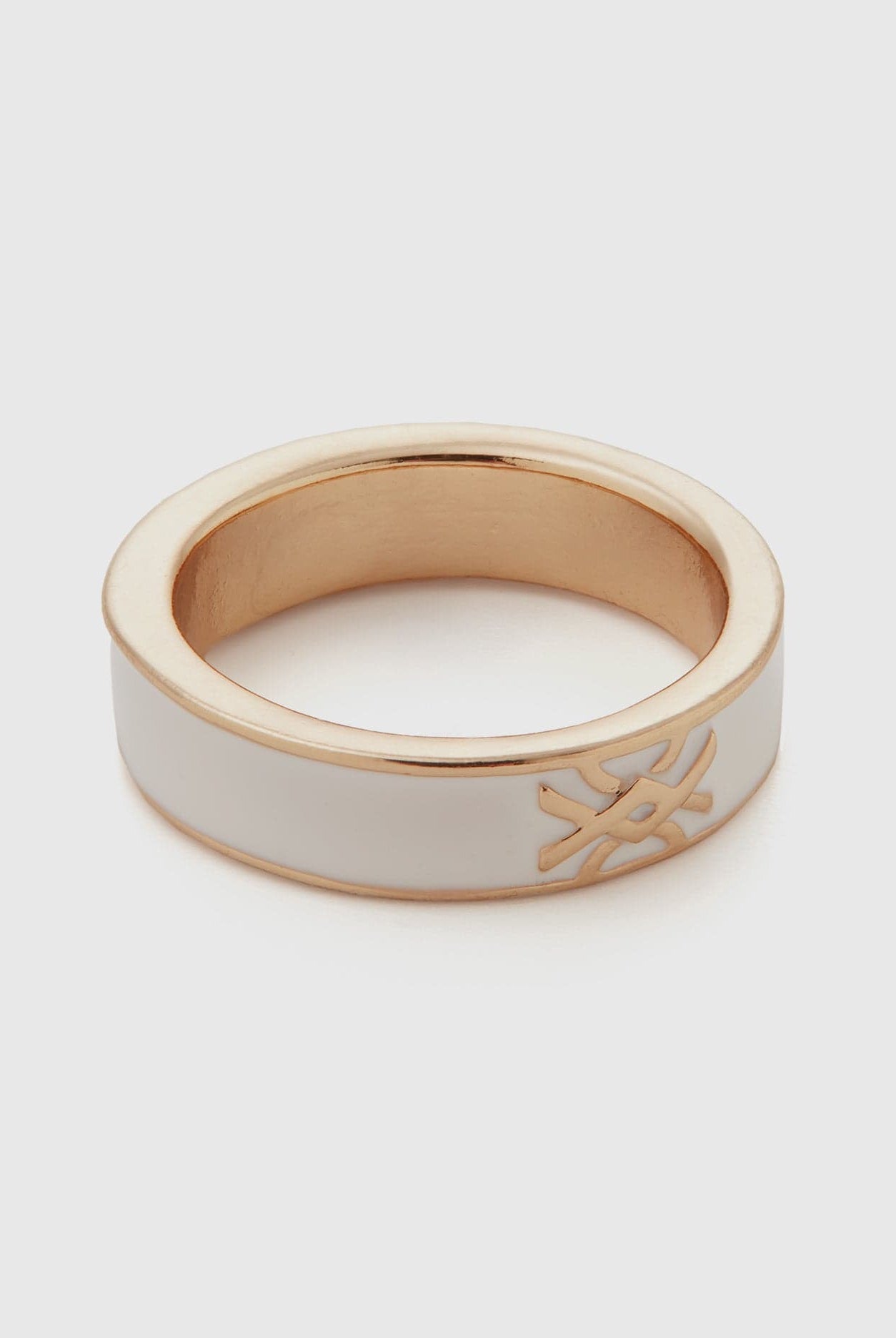 يونايتد كولورز اوف بينيتون خاتم بشريط أصفر فاتح مع شعار