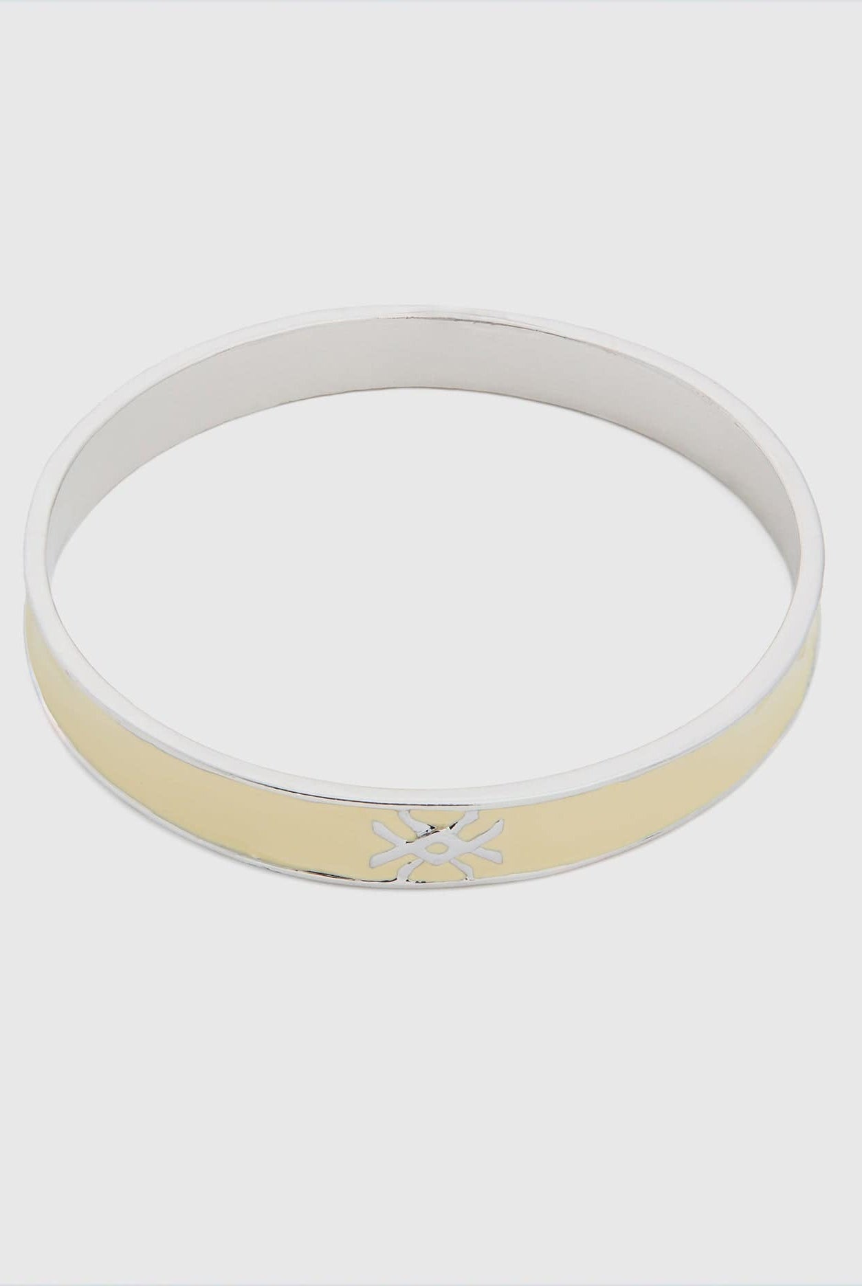 يونايتد كولورز اوف بينيتون سوار أصفر فاتح مع شعار