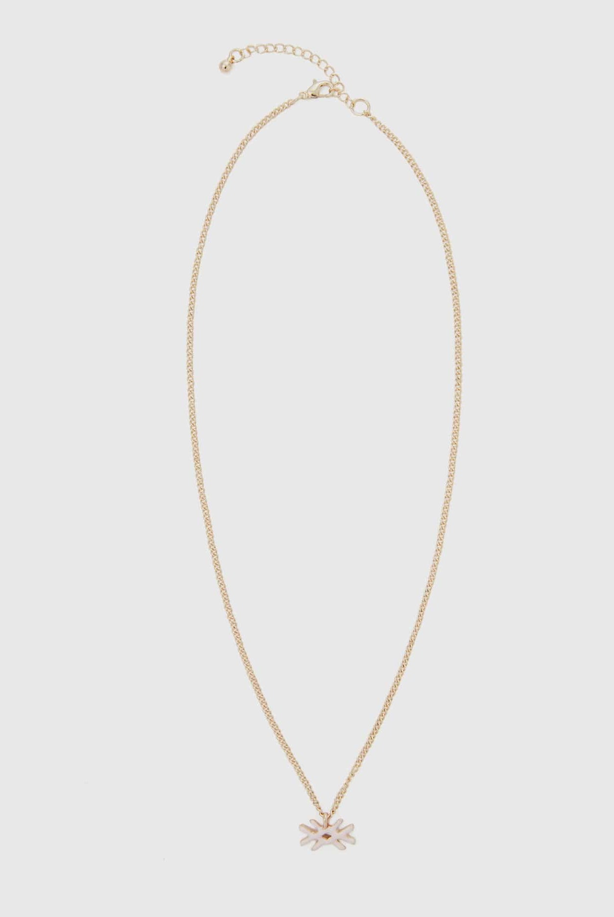 يونايتد كولورز اوف بينيتون قلادة بتعليقة شعار باللون الأصفر الفاتح