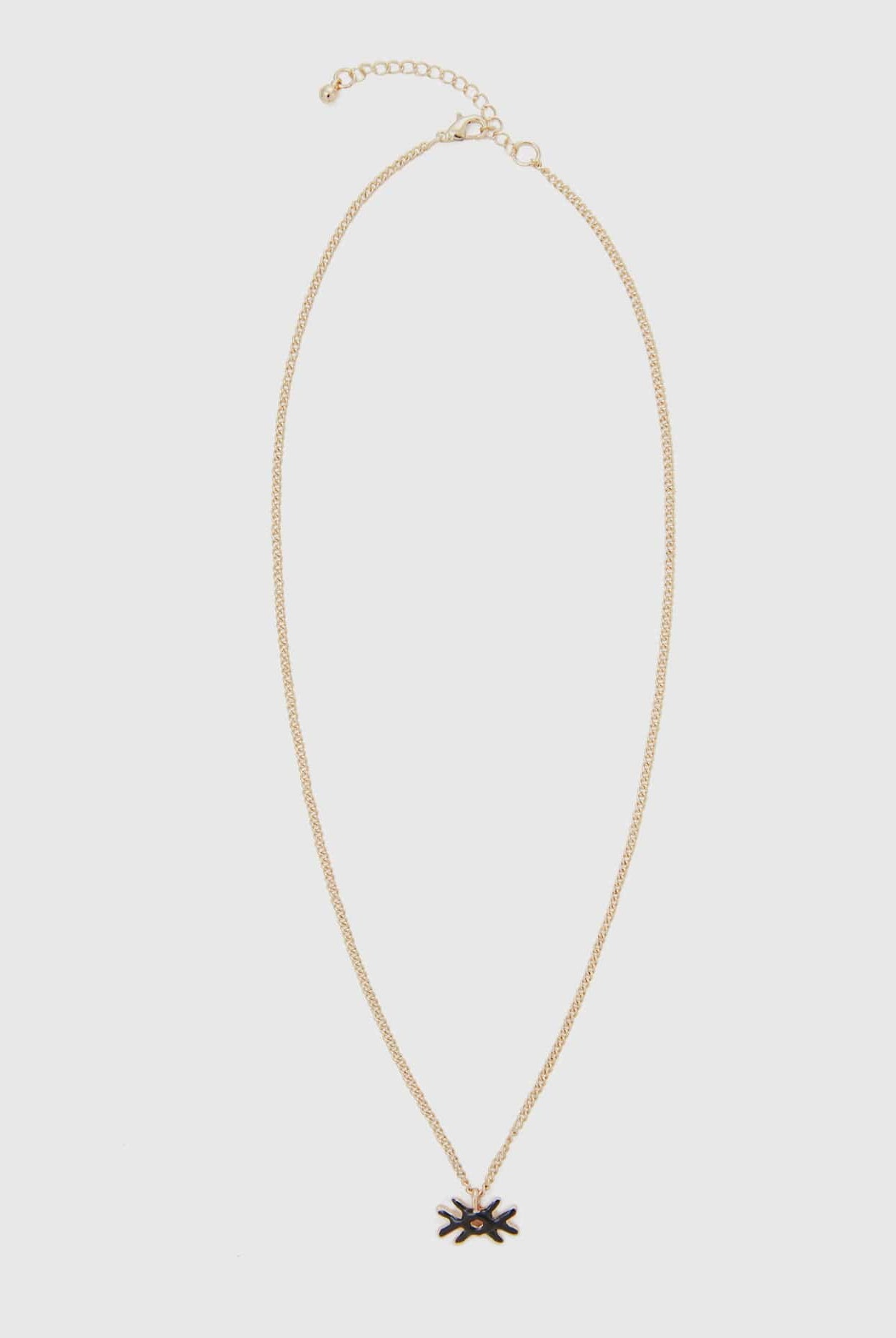 يونايتد كولورز اوف بينيتون قلادة بتعليقة شعار باللون الأصفر الفاتح