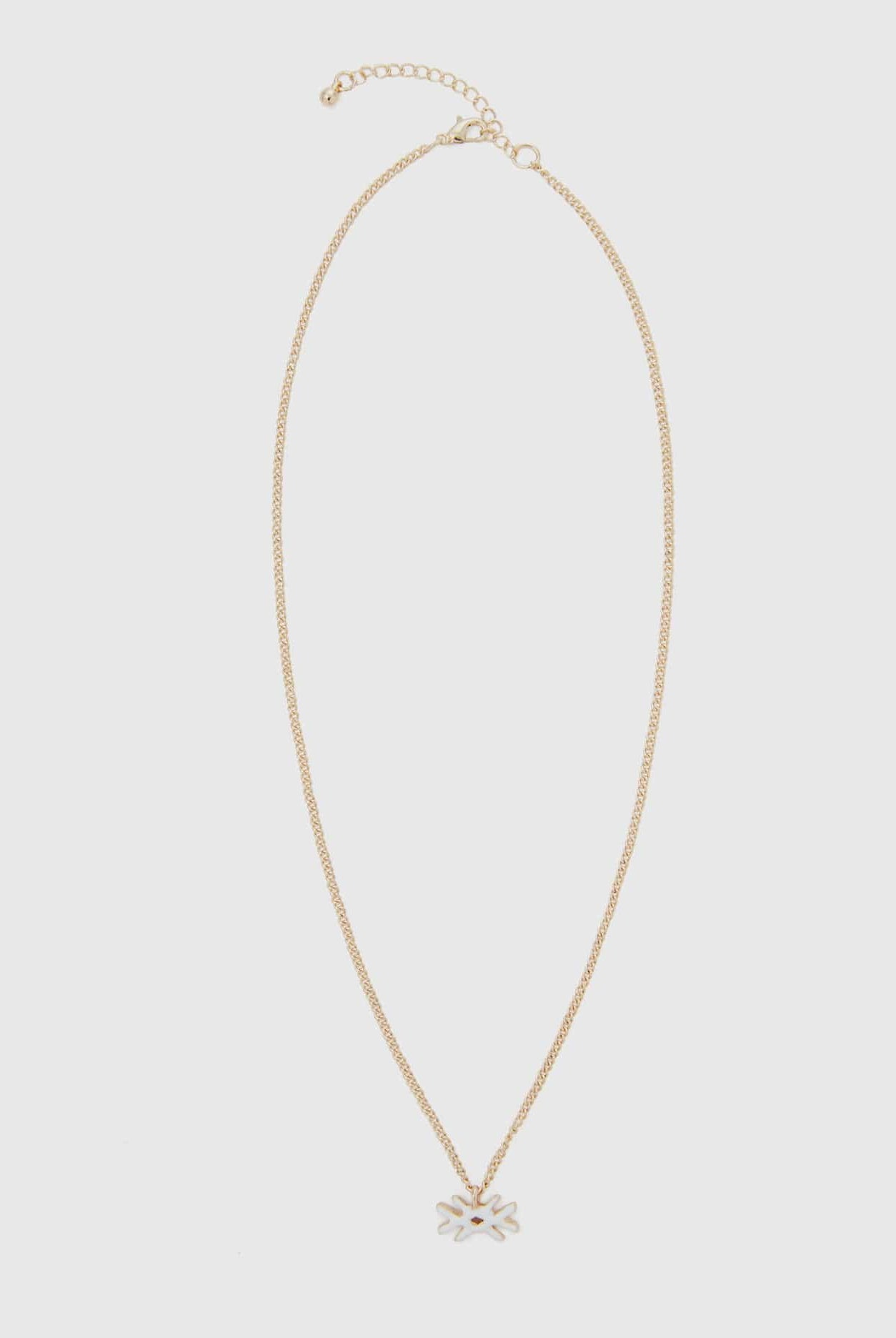 يونايتد كولورز اوف بينيتون قلادة بتعليقة شعار باللون الأصفر الفاتح