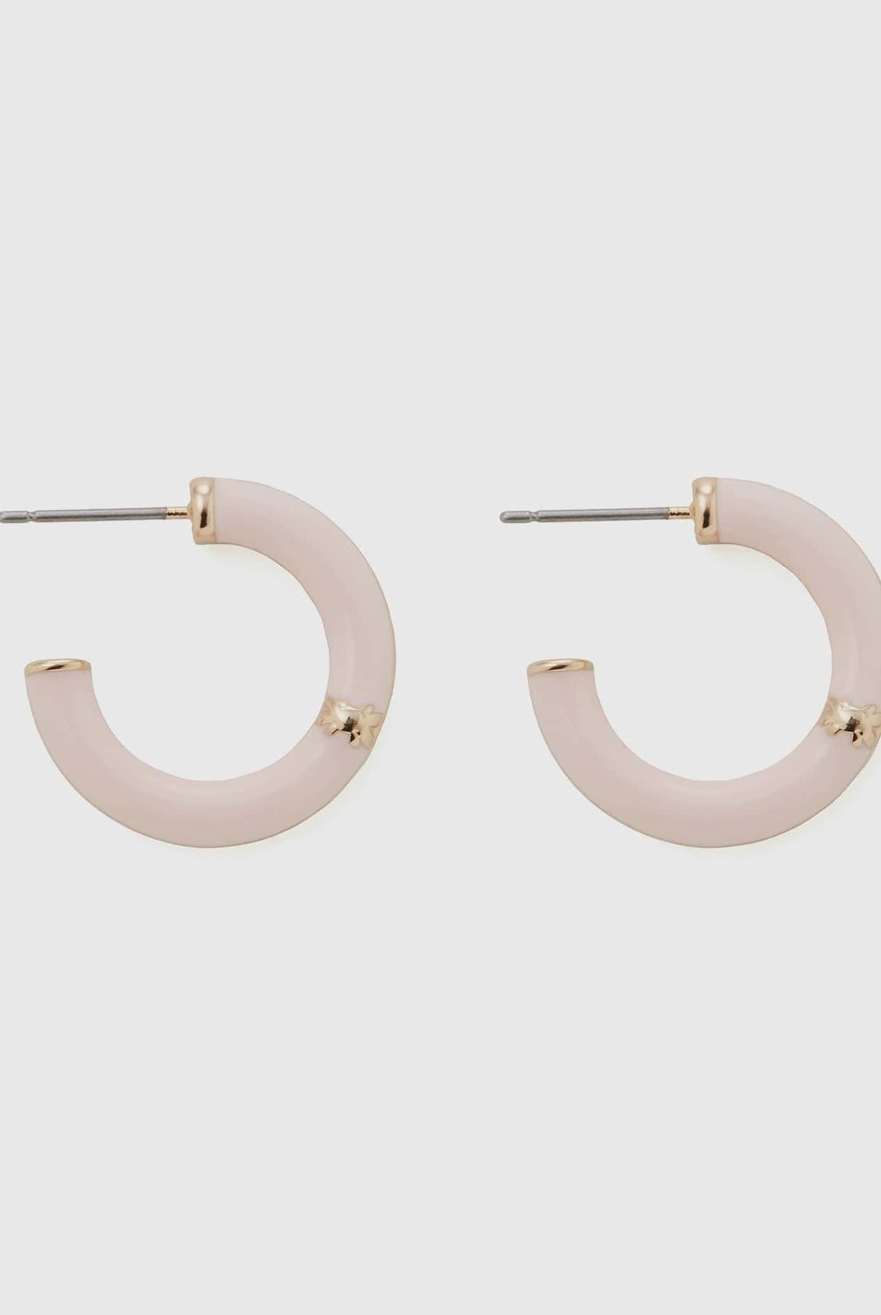 يونايتد كولورز اوف بينيتون أقراط طوق صفراء فاتحة