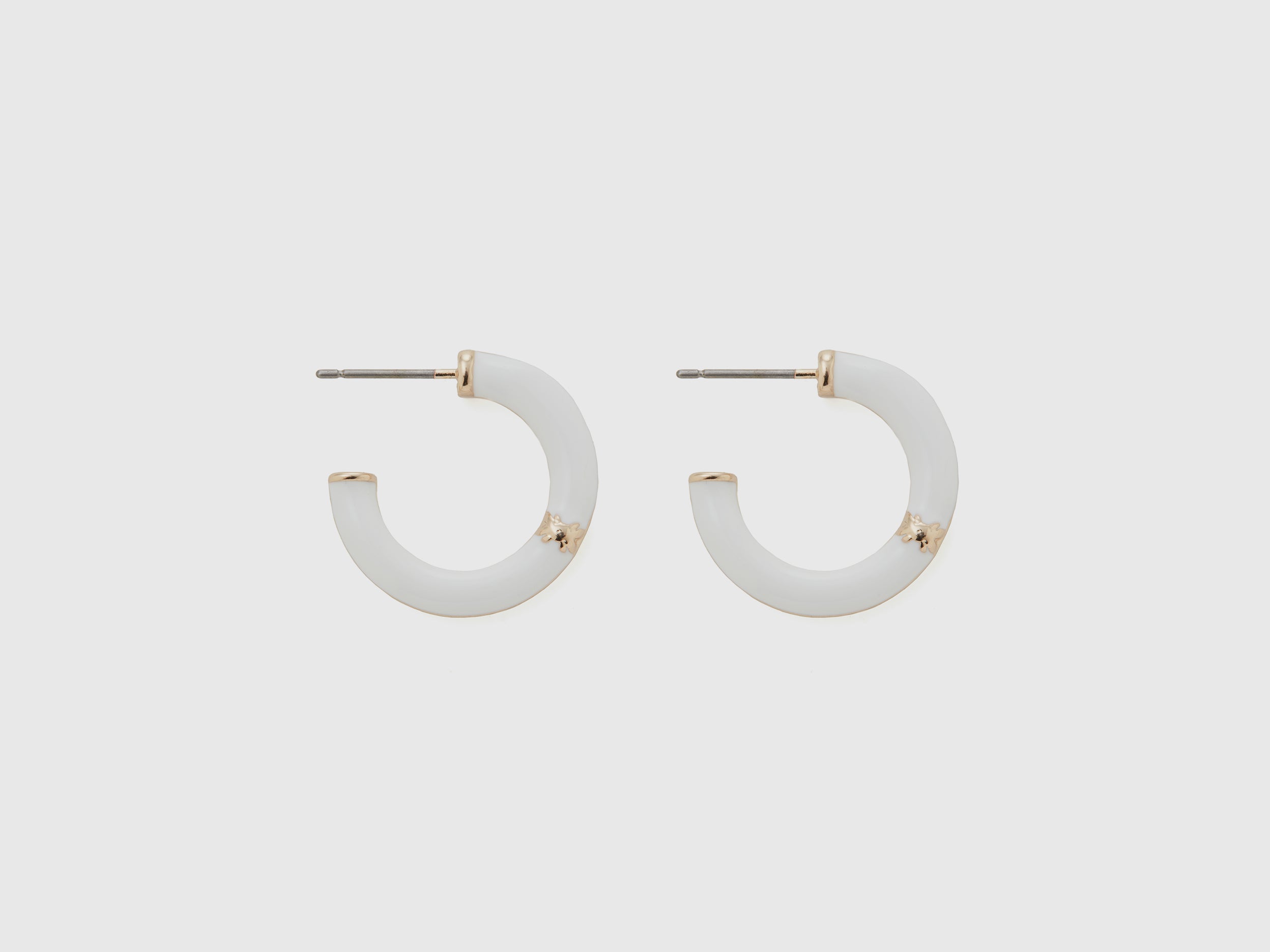 يونايتد كولورز اوف بينيتون أقراط طوق صفراء فاتحة