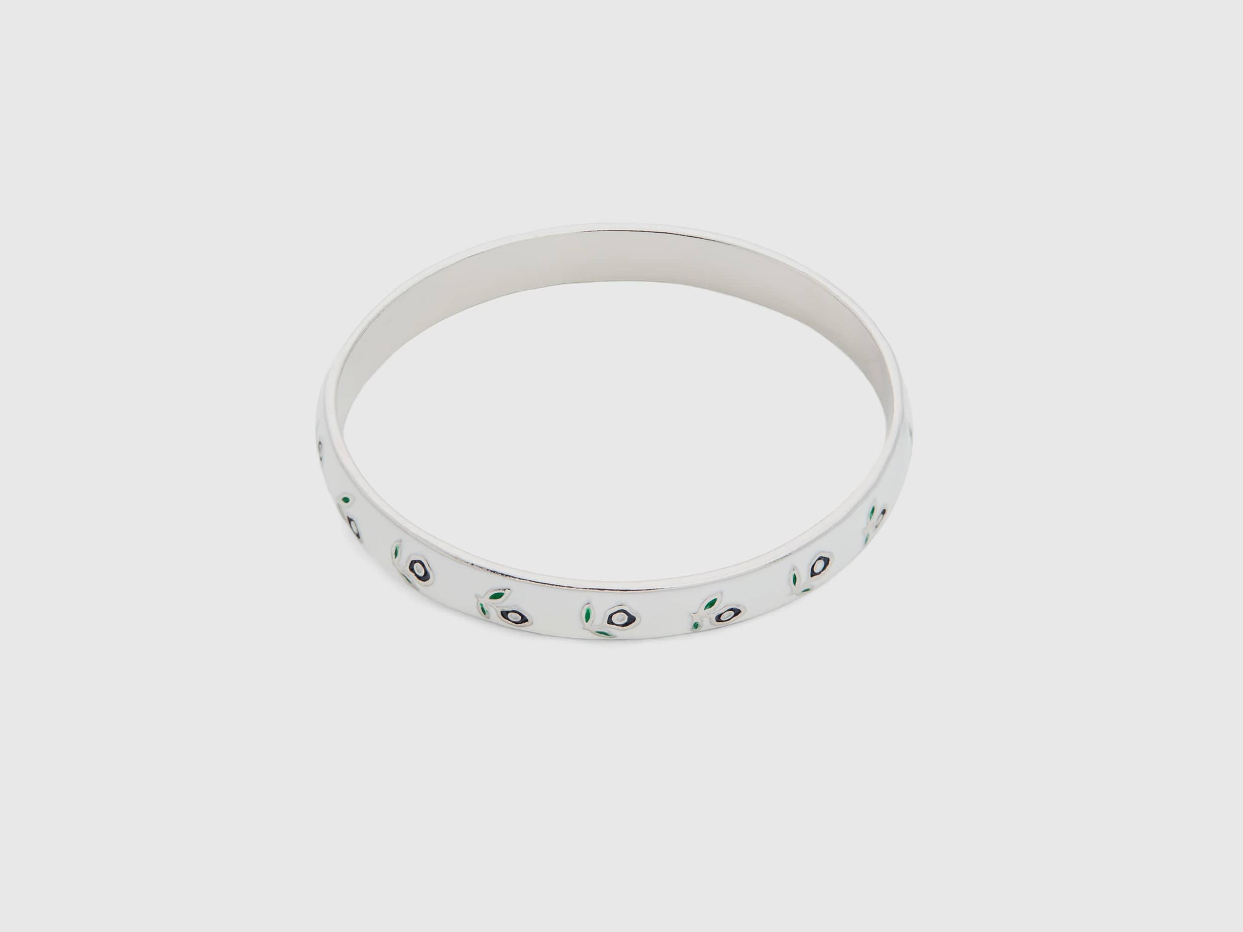 يونايتد كولورز اوف بينيتون أسورة سوداء مع زهور بيضاء نسائي