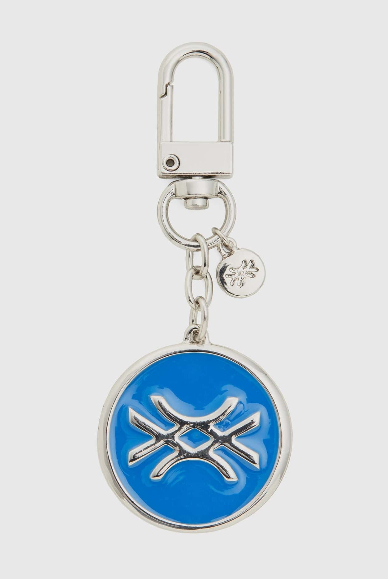 يونايتد كولورز اوف بينيتون سلسلة مفاتيح فضية بقلادة خضراء