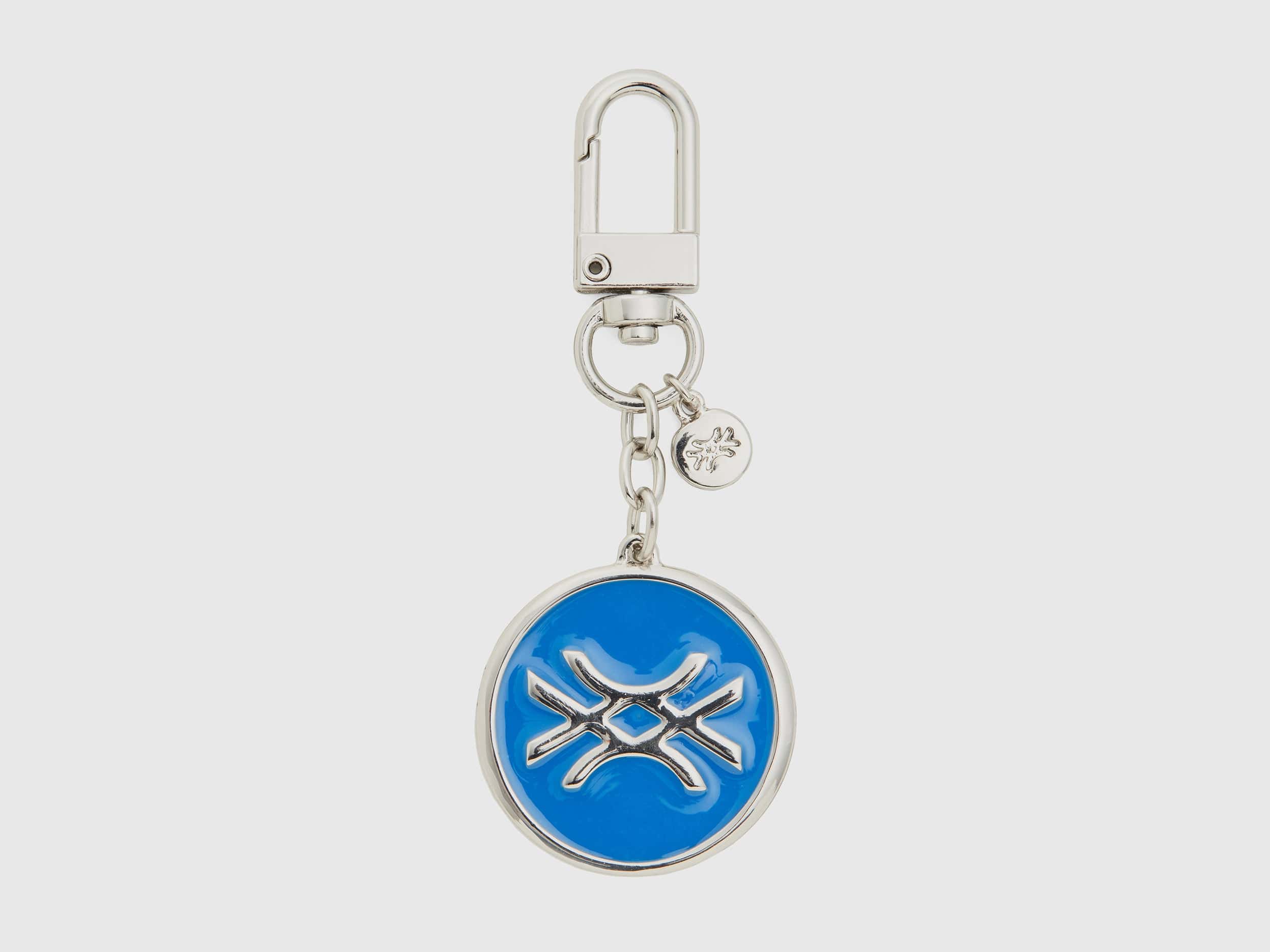 يونايتد كولورز اوف بينيتون سلسلة مفاتيح فضية بقلادة خضراء