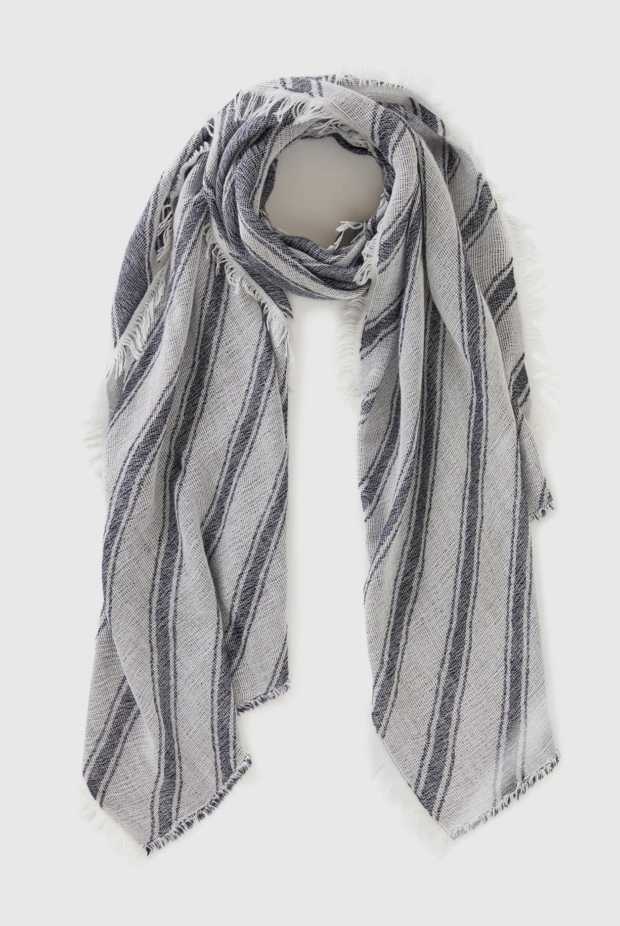 يونايتد كولورز اوف بينيتون وشاح قماش مخطط نسائي