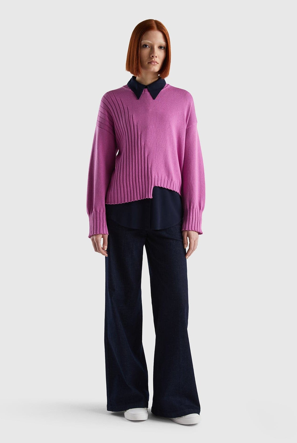 يونايتد كولورز اوف بينيتون بلوفر بنهاية غير متساوية نسائي