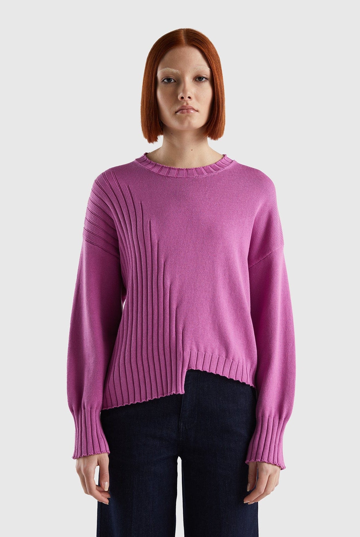 يونايتد كولورز اوف بينيتون بلوفر بنهاية غير متساوية نسائي