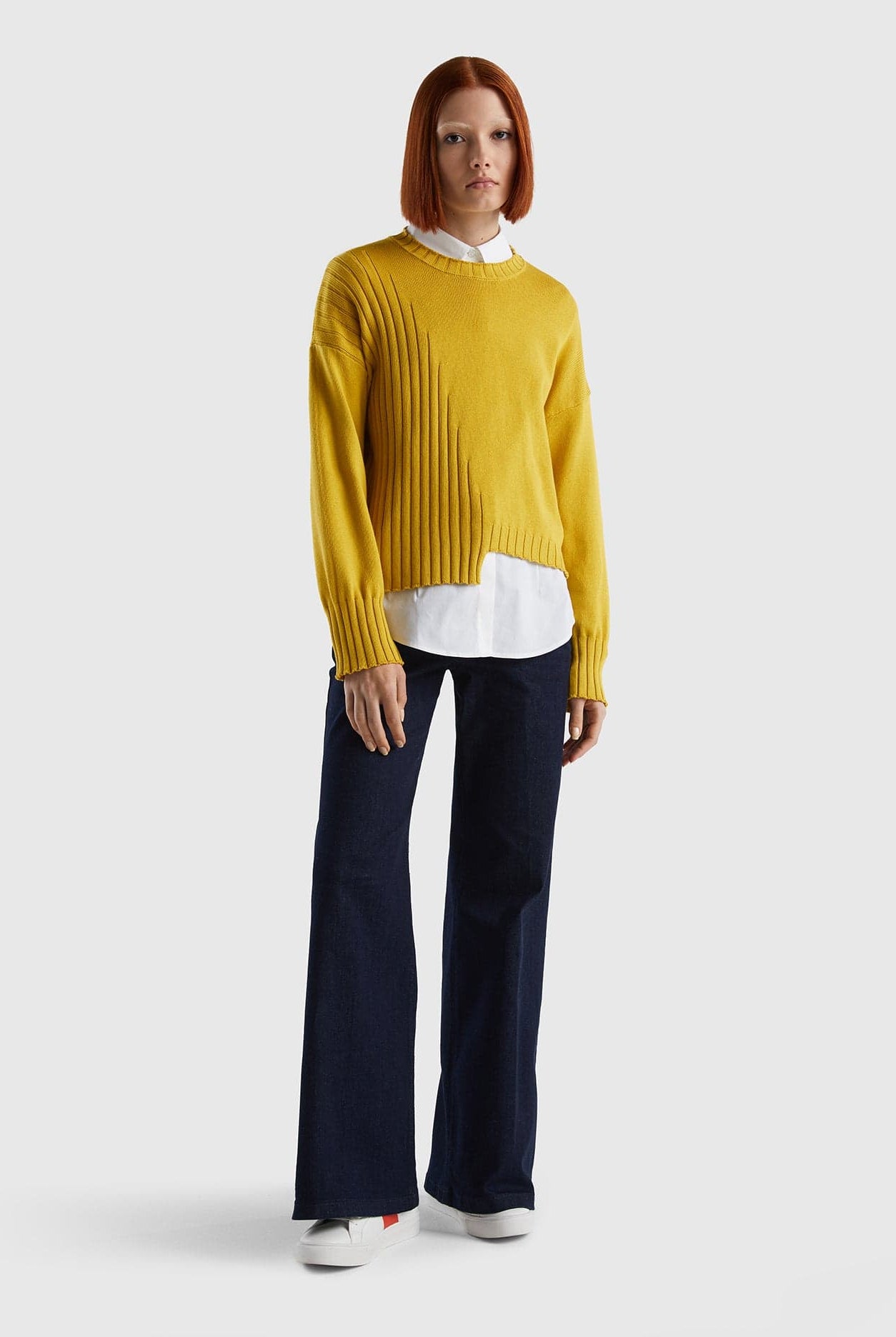 يونايتد كولورز اوف بينيتون بلوفر بنهاية غير متساوية نسائي