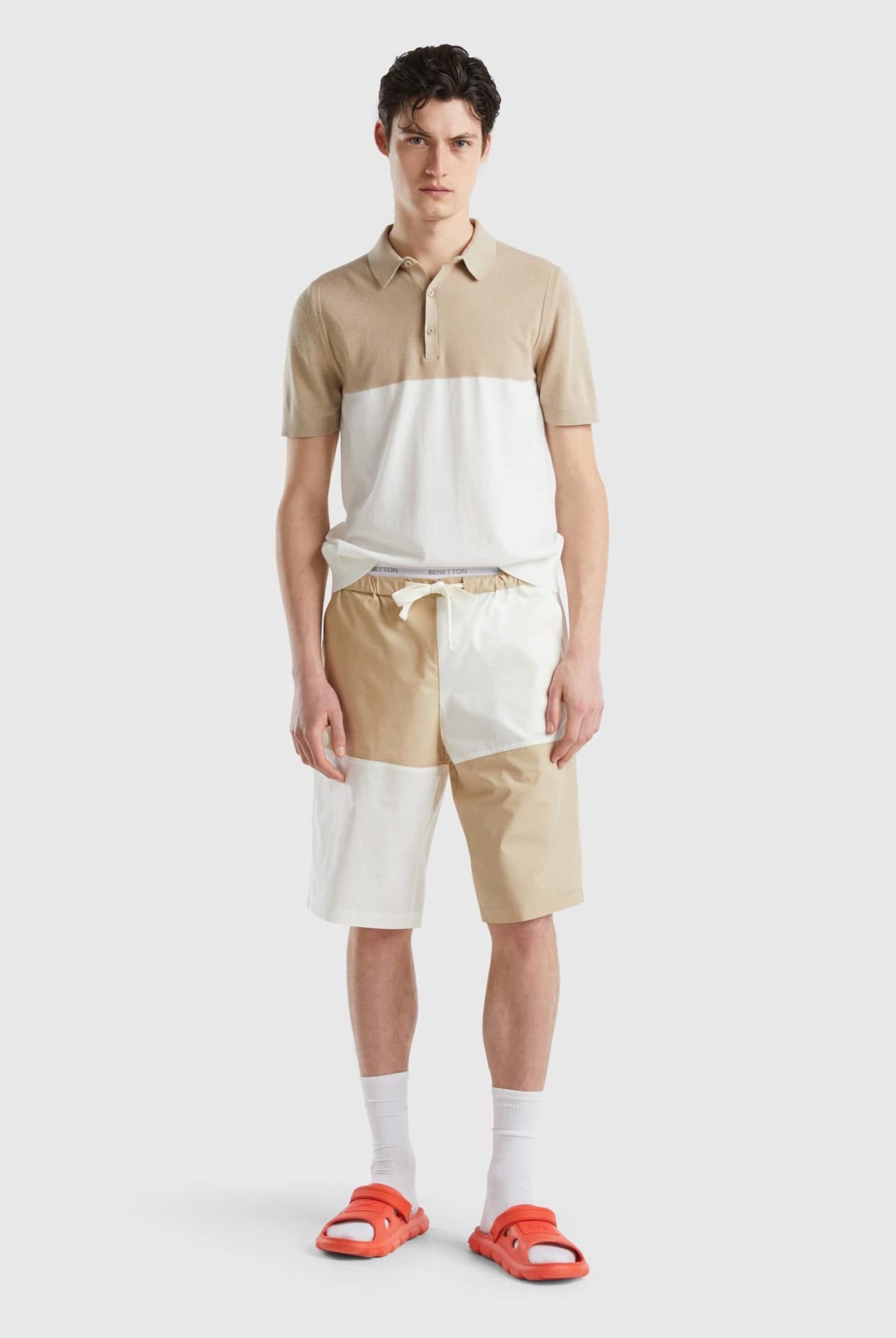 يونايتد كولورز اوف بينيتون قميص بولو شبابي محبوك متعدد الألوان