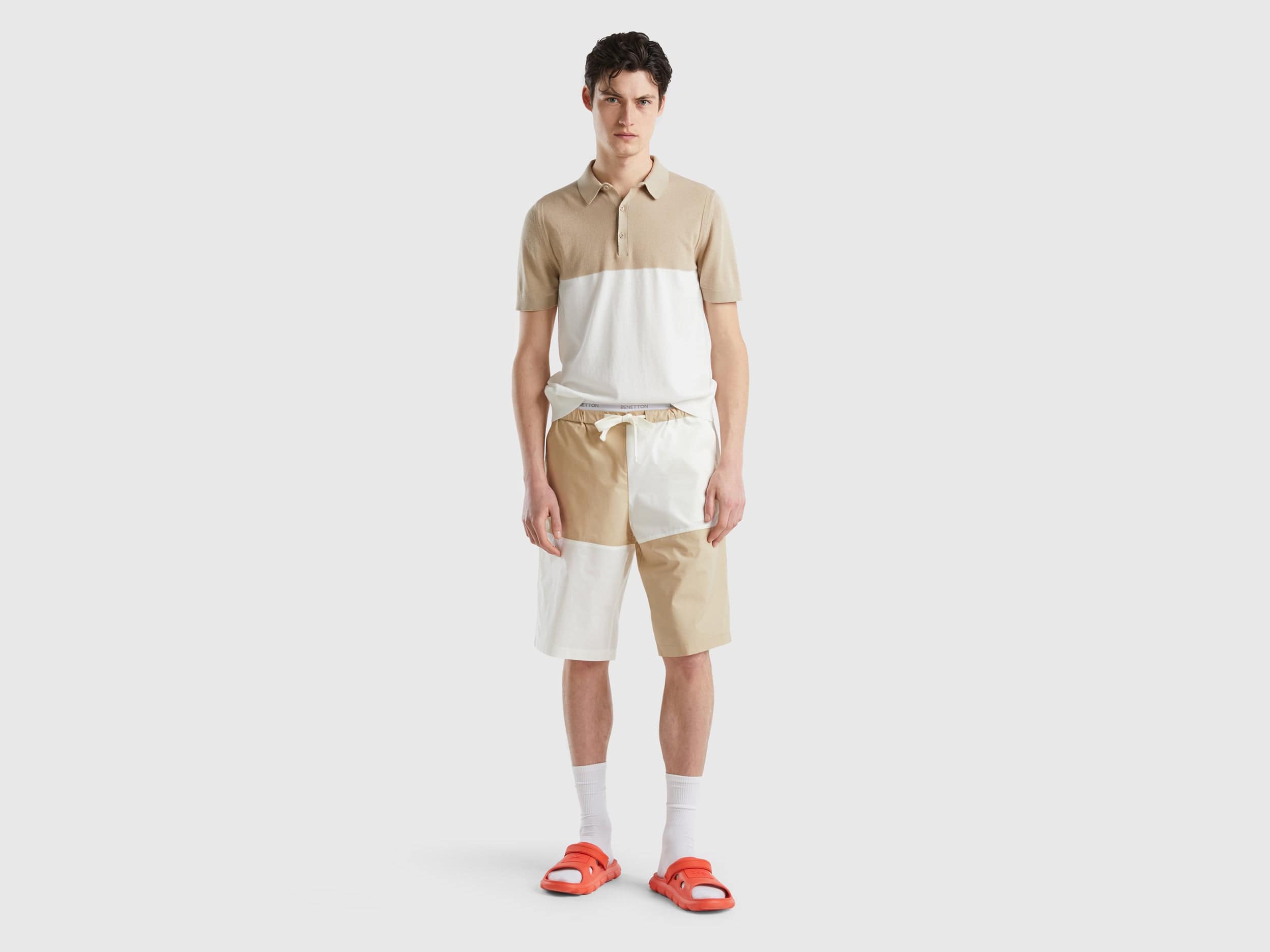 يونايتد كولورز اوف بينيتون قميص بولو شبابي محبوك متعدد الألوان