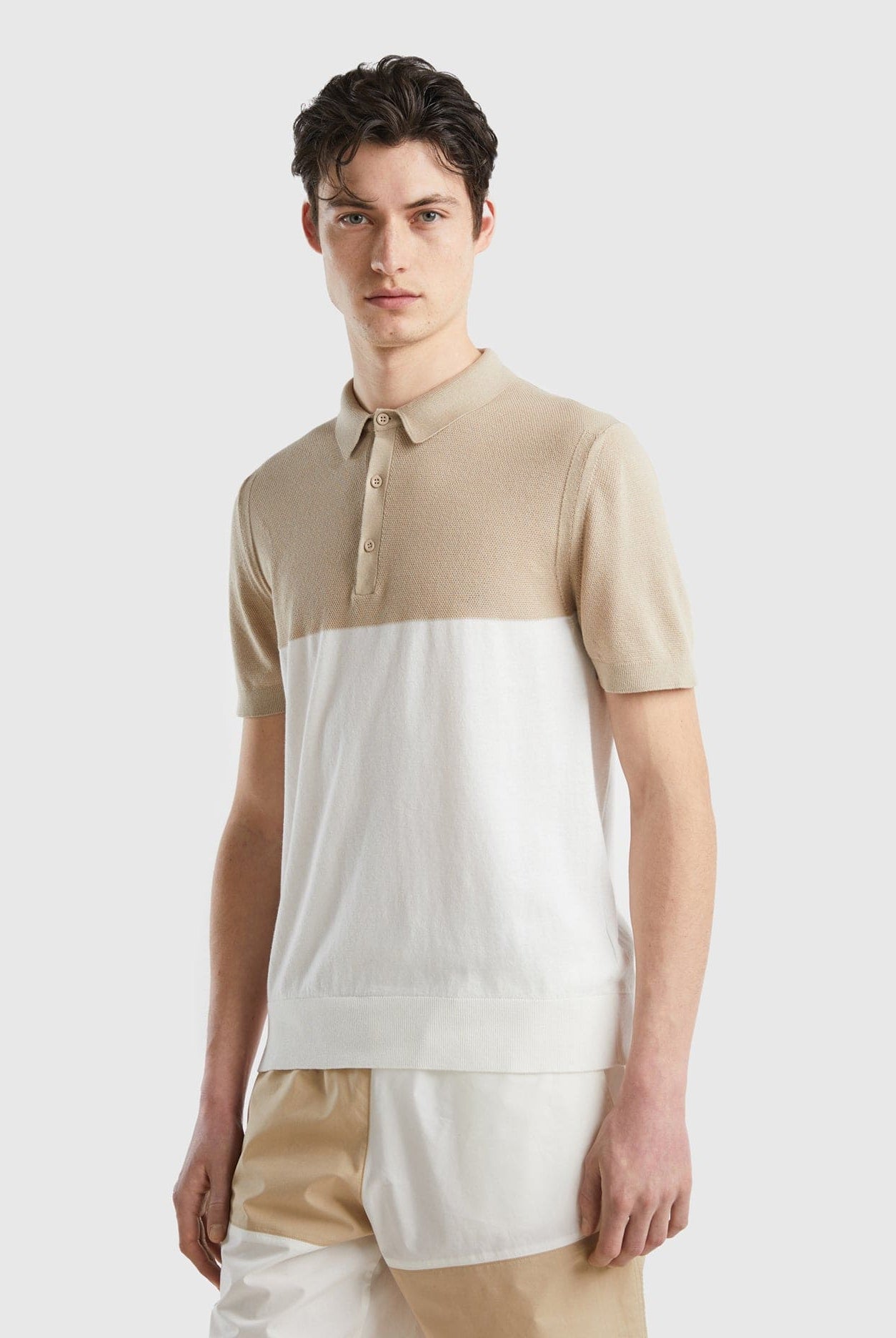 يونايتد كولورز اوف بينيتون قميص بولو شبابي محبوك متعدد الألوان