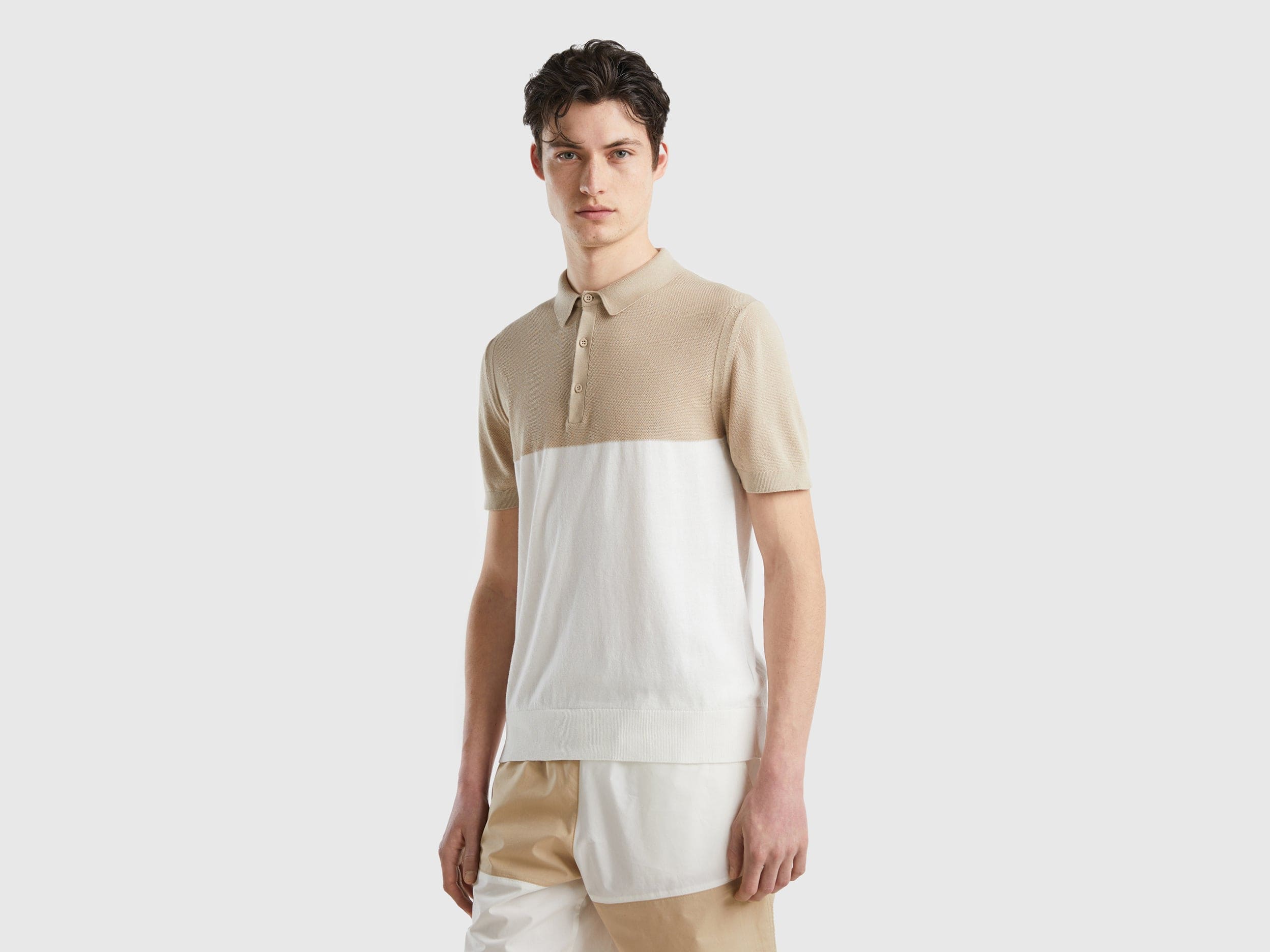 يونايتد كولورز اوف بينيتون قميص بولو شبابي محبوك متعدد الألوان