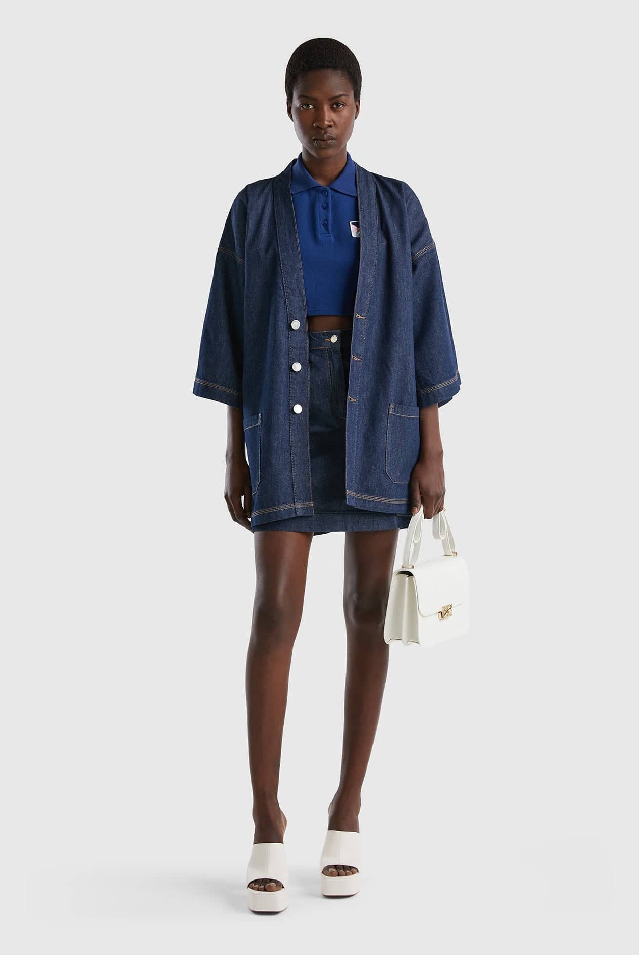 يونايتد كولورز اوف بينيتون جاكيت كيمونو شامبراي نسائي