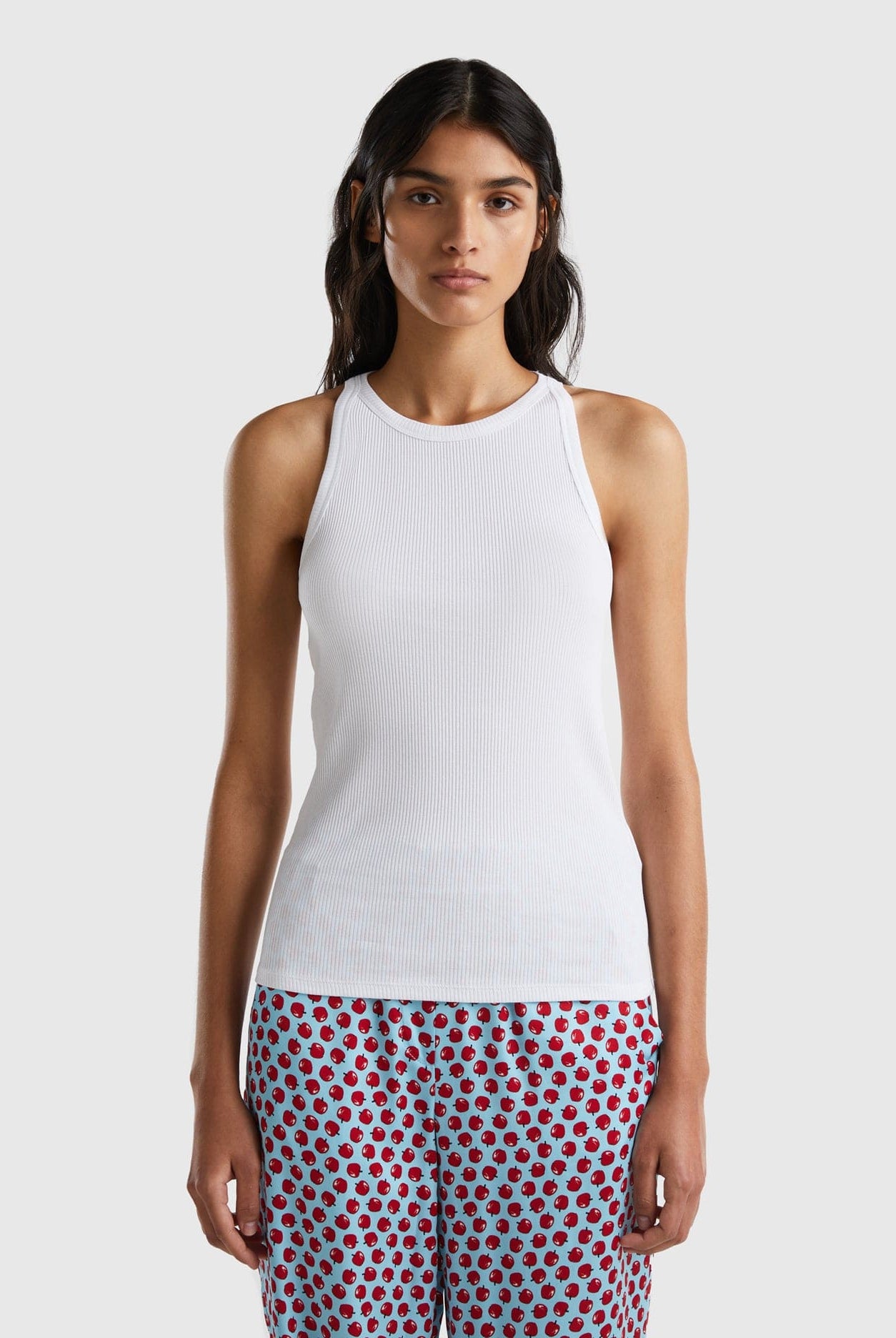 يونايتد كولورز اوف بينيتون تي شيرت مضلع كت نسائي