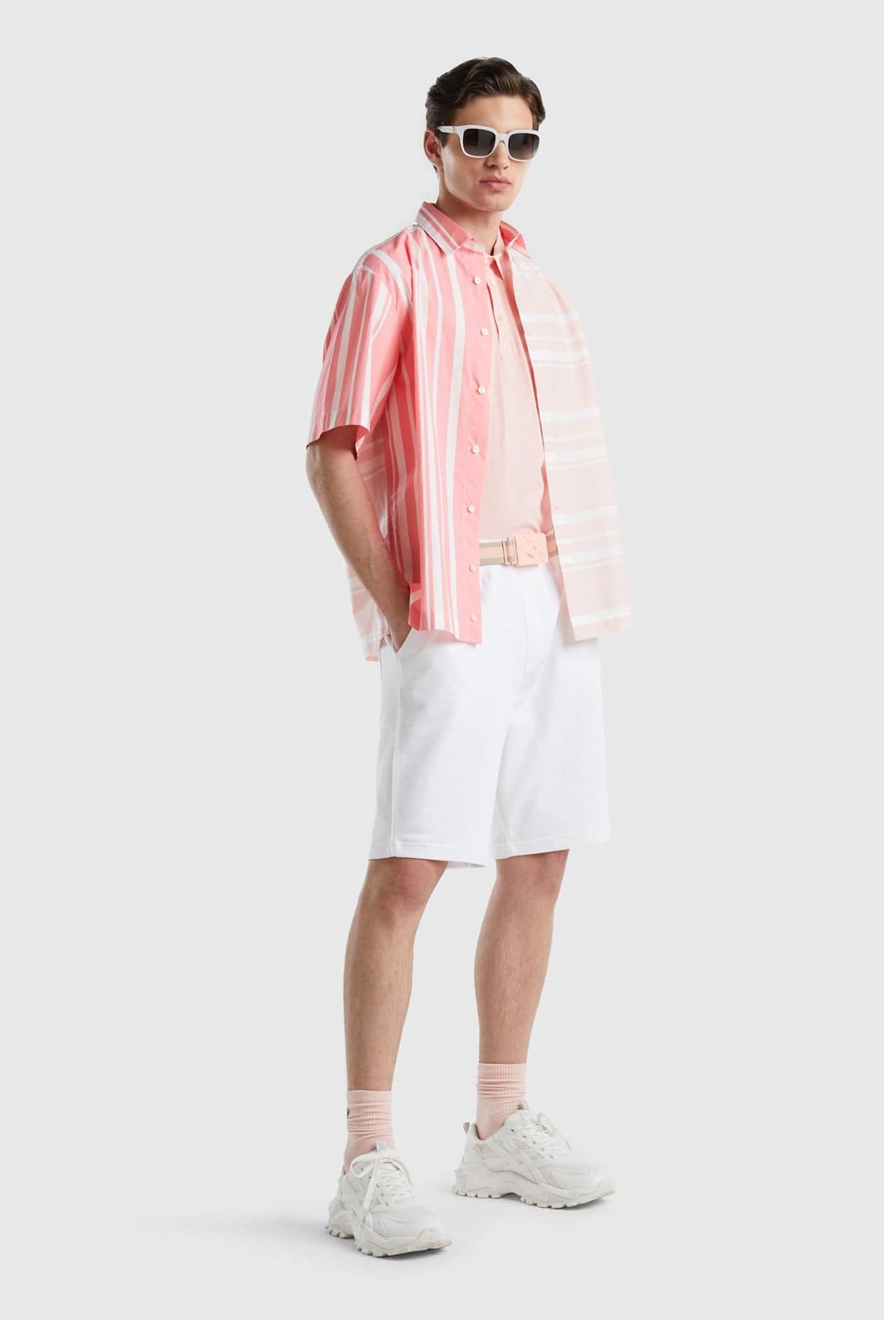 يونايتد كولورز اوف بينيتون تيشيرت بولو شبابي من قطن طويل الألياف