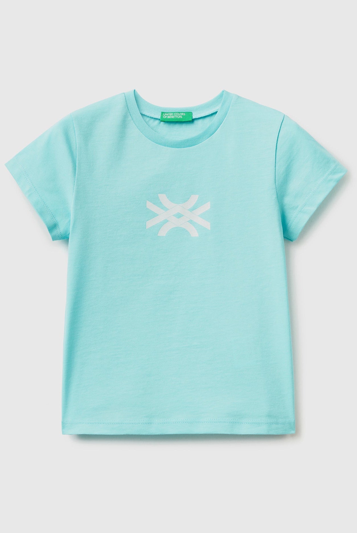 يونايتد كولورز اوف بينيتون تي شيرت من القطن العضوي بطباعة شعار بناتي