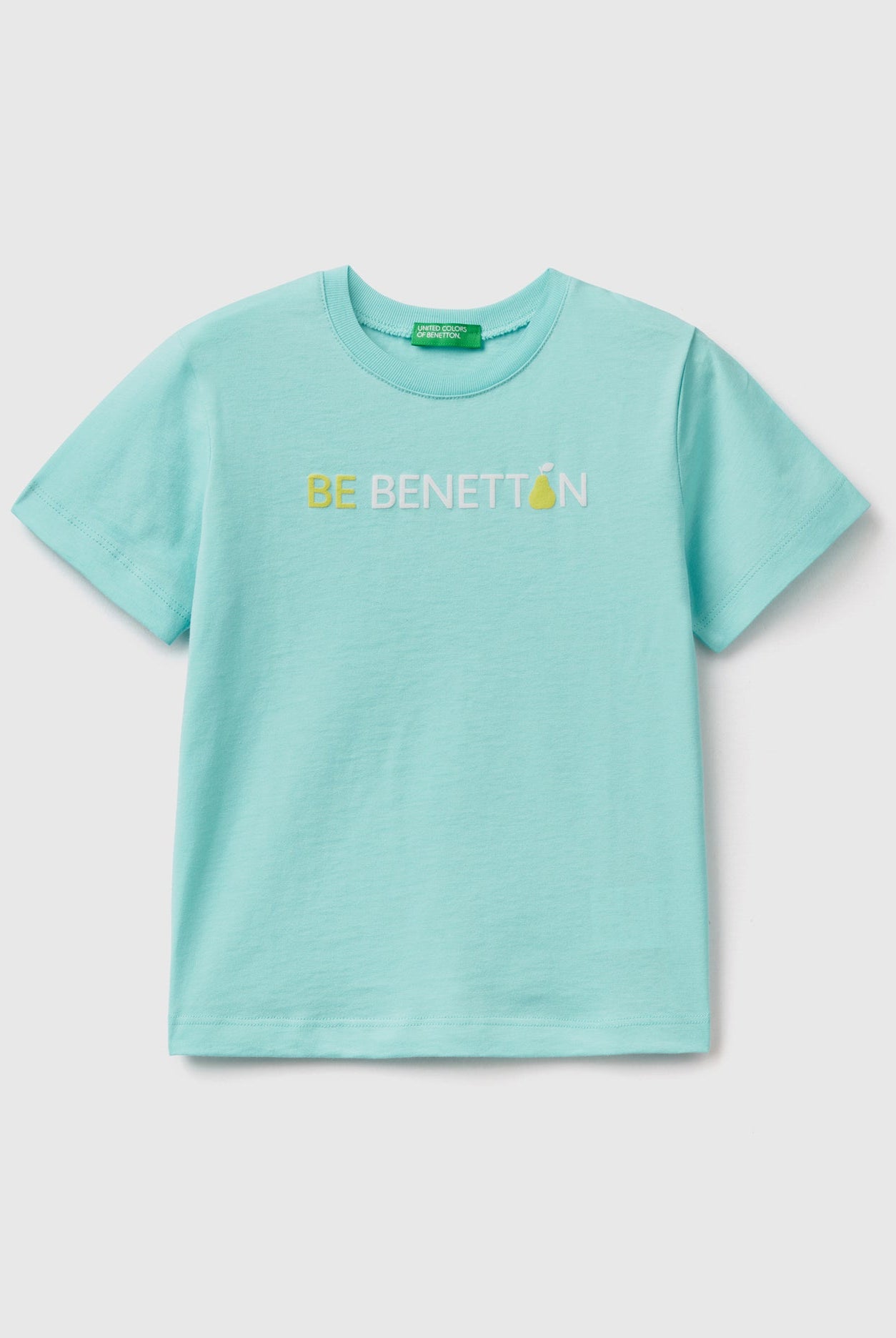 يونايتد كولورز اوف بينيتون تي شيرت بشعار من القطن العضوي بنسبة 100% بشعار أطفالي