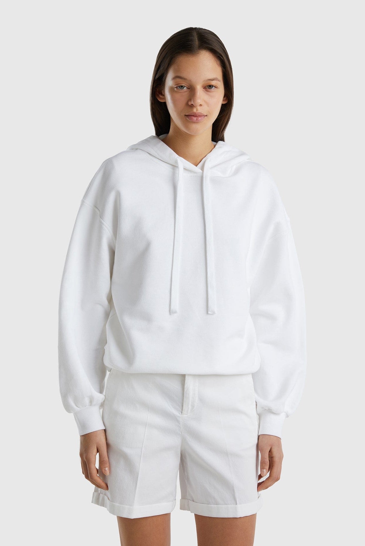 يونايتد كولورز اوف بينيتون هودي قطن بسحاب بنسبة 100% نسائي