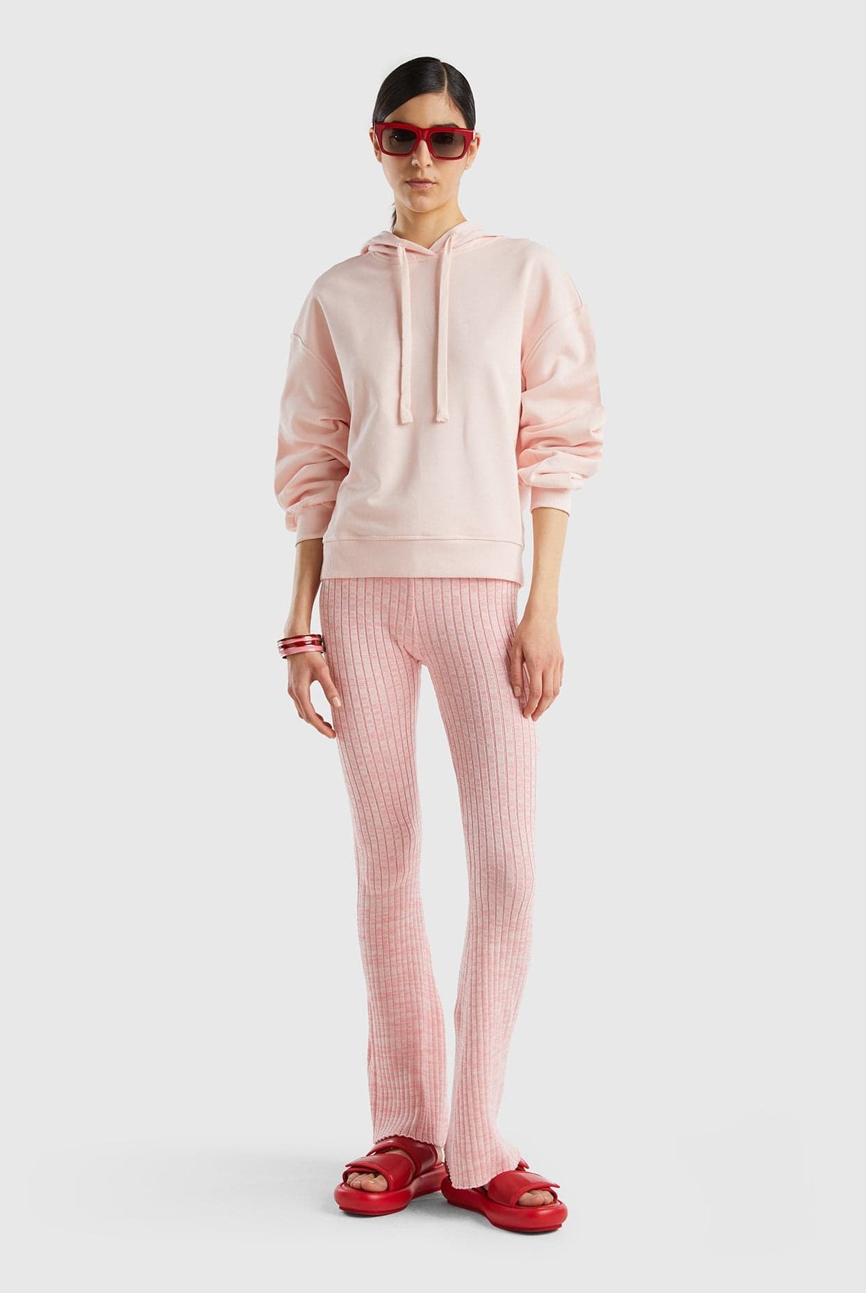 يونايتد كولورز اوف بينيتون هودي قطن بسحاب بنسبة 100% نسائي