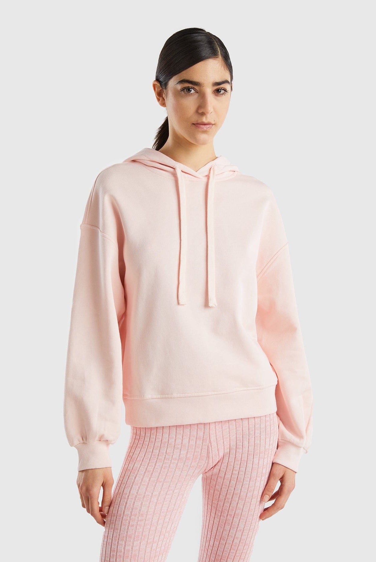 يونايتد كولورز اوف بينيتون هودي قطن بسحاب بنسبة 100% نسائي