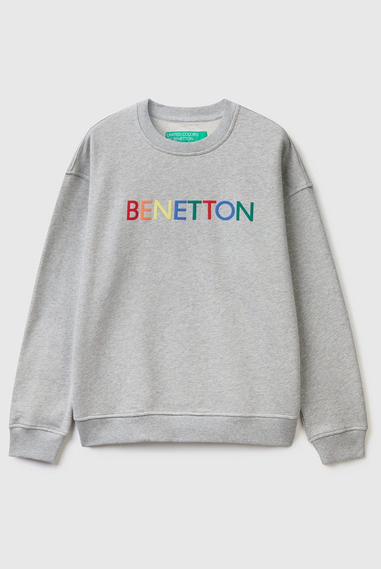 يونايتد كولورز اوف بينيتون سويت شيرت بياقة دائرية مع طباعة شعار رجالي