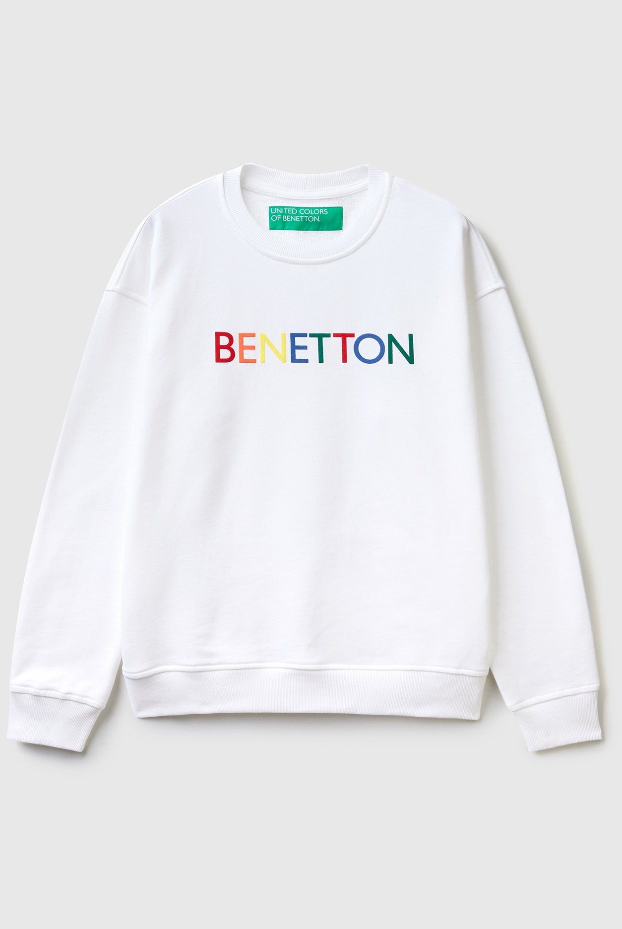 يونايتد كولورز اوف بينيتون سويت شيرت بياقة دائرية مع طباعة شعار رجالي