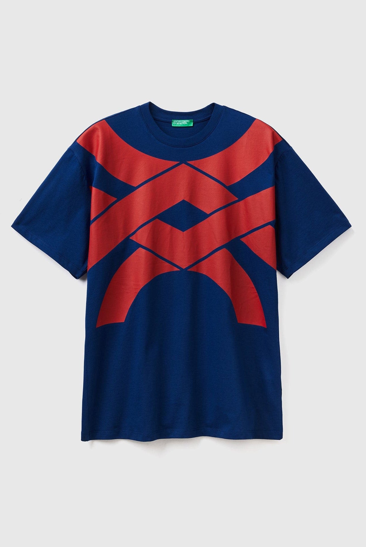 يونايتد كولورز اوف بينيتون تيشيرت بطباعة شعار نص كم رجالي