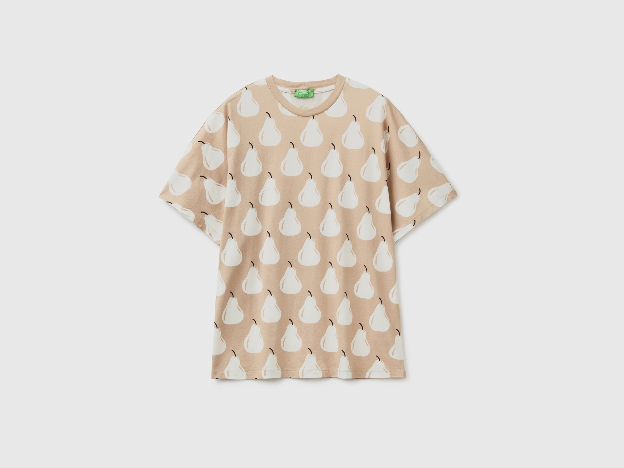 يونايتد كولورز اوف بينيتون تيشيرت بطبعة كمثرى نص كم رجالي