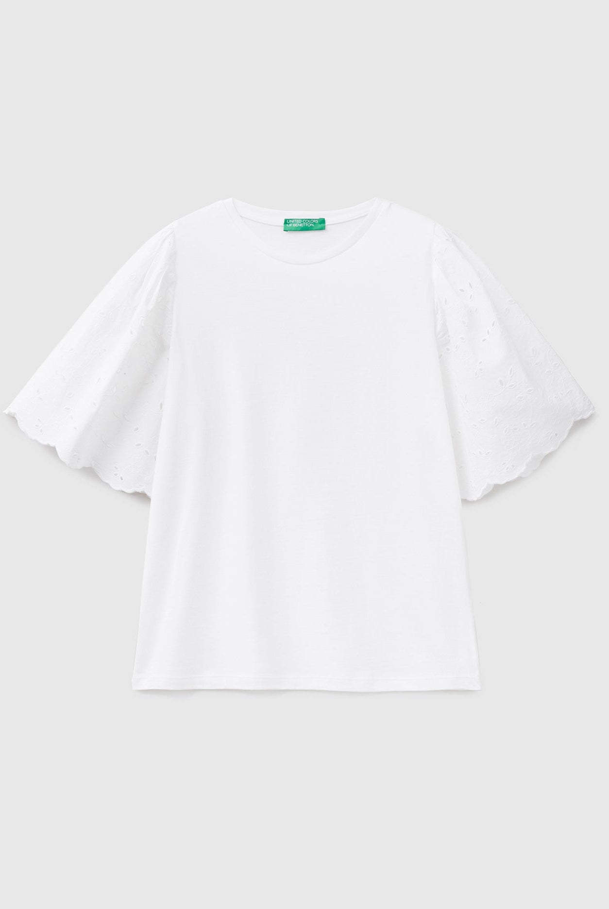 يونايتد كولورز اوف بينيتون تي شيرت بأكمام مخرمة نسائي