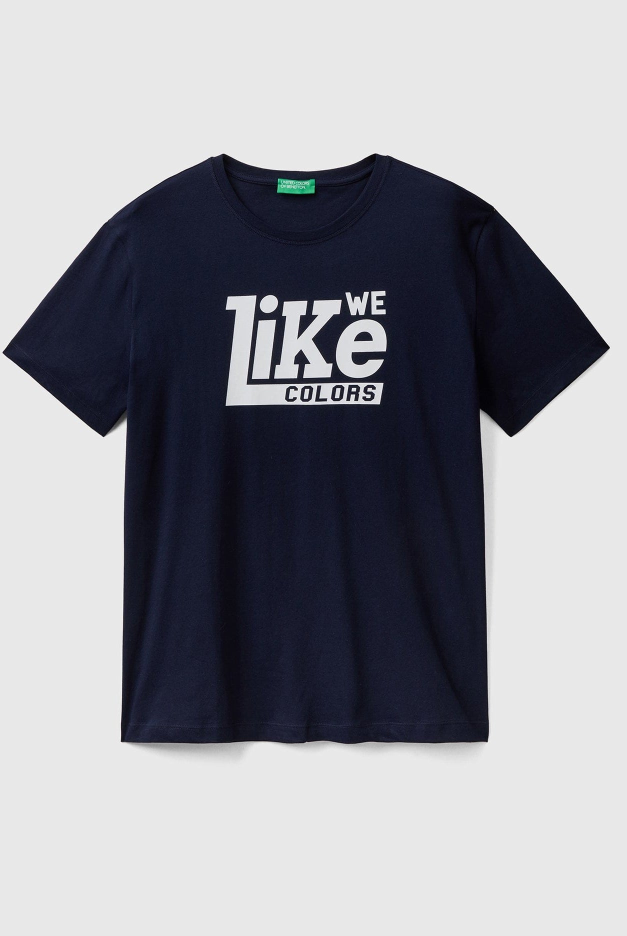 يونايتد كولورز اوف بينيتون تيشيرت شبابي قطن طويل الألياف مع طبعة على الصدر