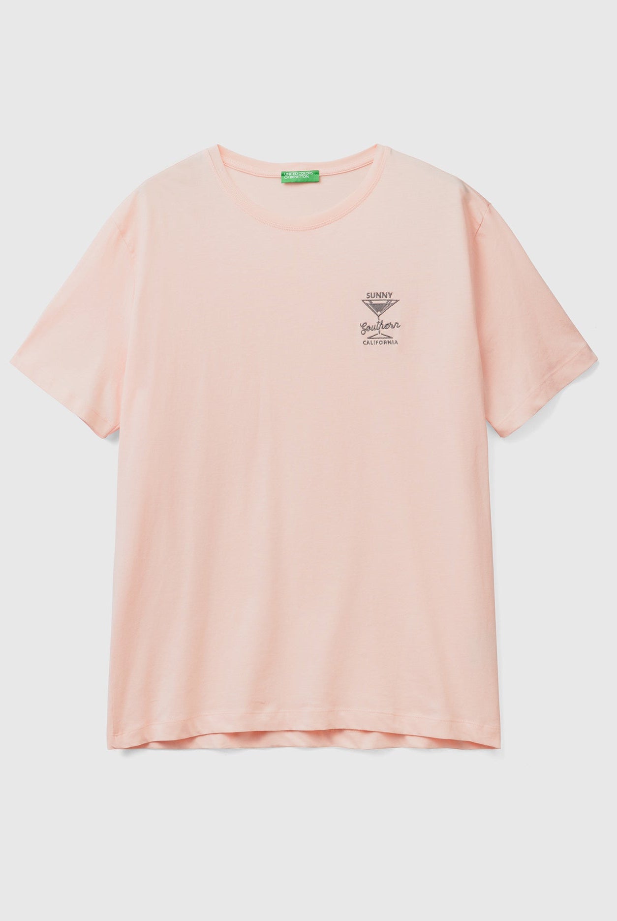 يونايتد كولورز اوف بينيتون تيشيرت بتطريز خيوط نص كم رجالي