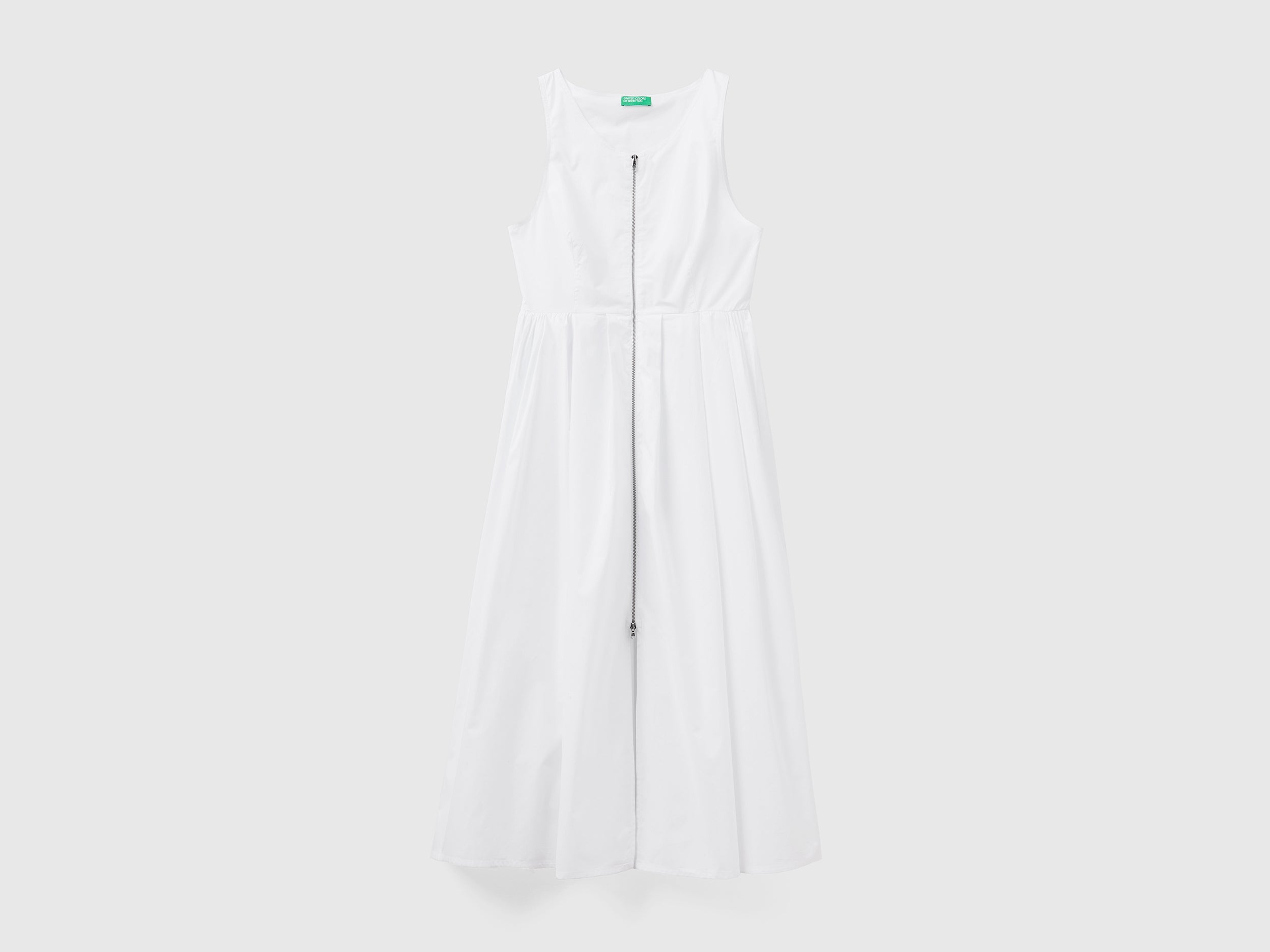 يونايتد كولورز اوف بينيتون فستان ميدي نسائي طويل بسحاب بدون اكمام