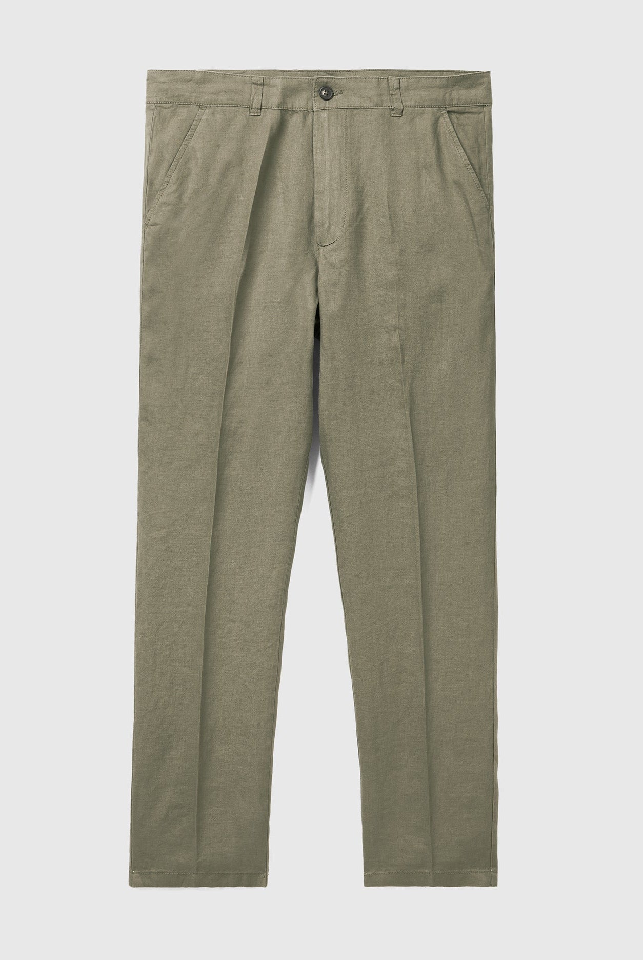 يونايتد كولورز اوف بينيتون سروال تشينو من الكتان الخالص رجالي