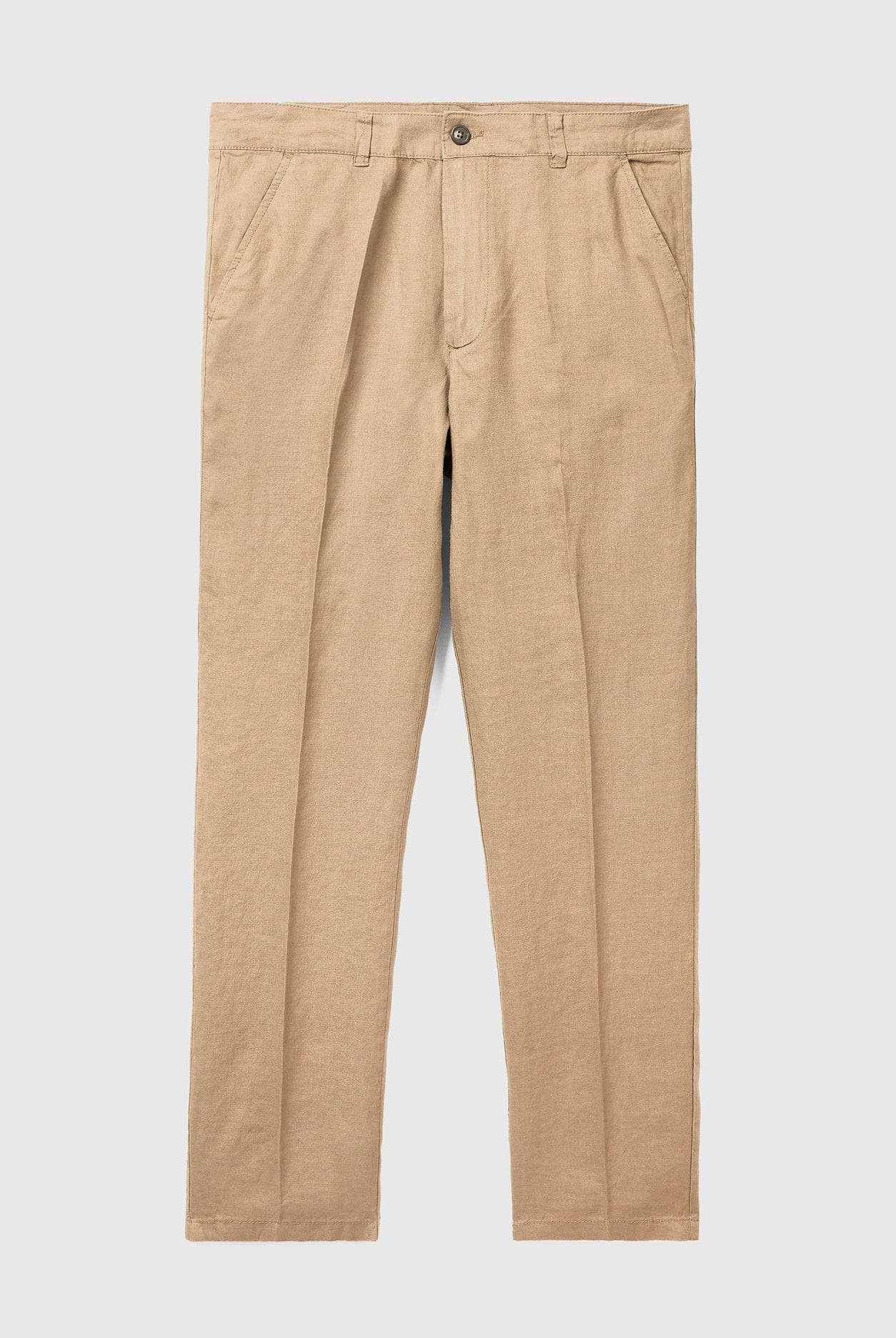 يونايتد كولورز اوف بينيتون سروال تشينو من الكتان الخالص رجالي