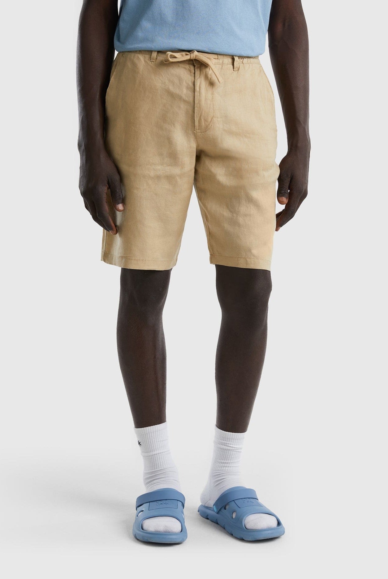 يونايتد كولورز اوف بينيتون برمودا من الكتان بنسبة 100% رجالي