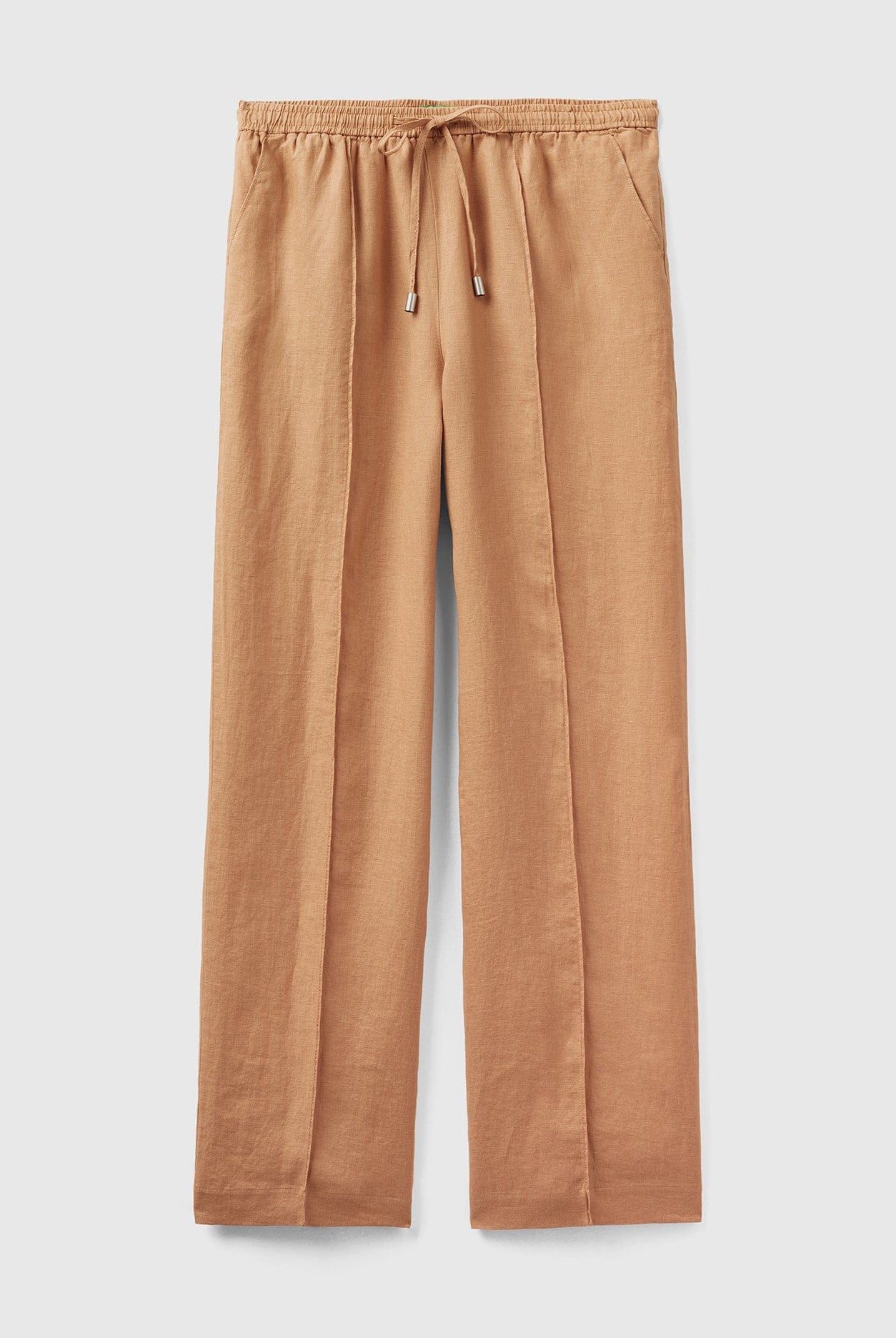 يونايتد كولورز اوف بينيتون بنطلون من الكتان الخالص بخصر مطاطي