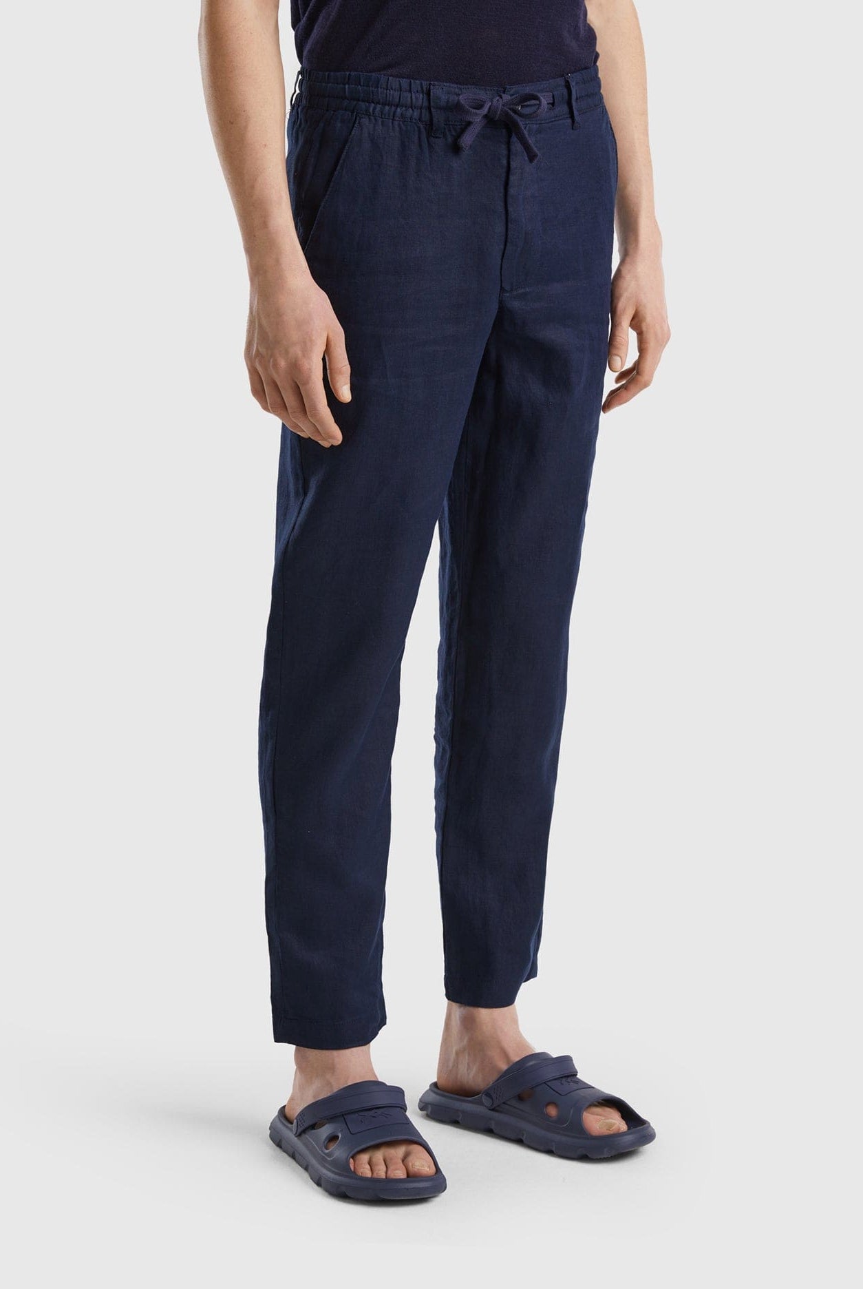 يونايتد كولورز اوف بينيتون بنطال كتان خالص برباط نسائي